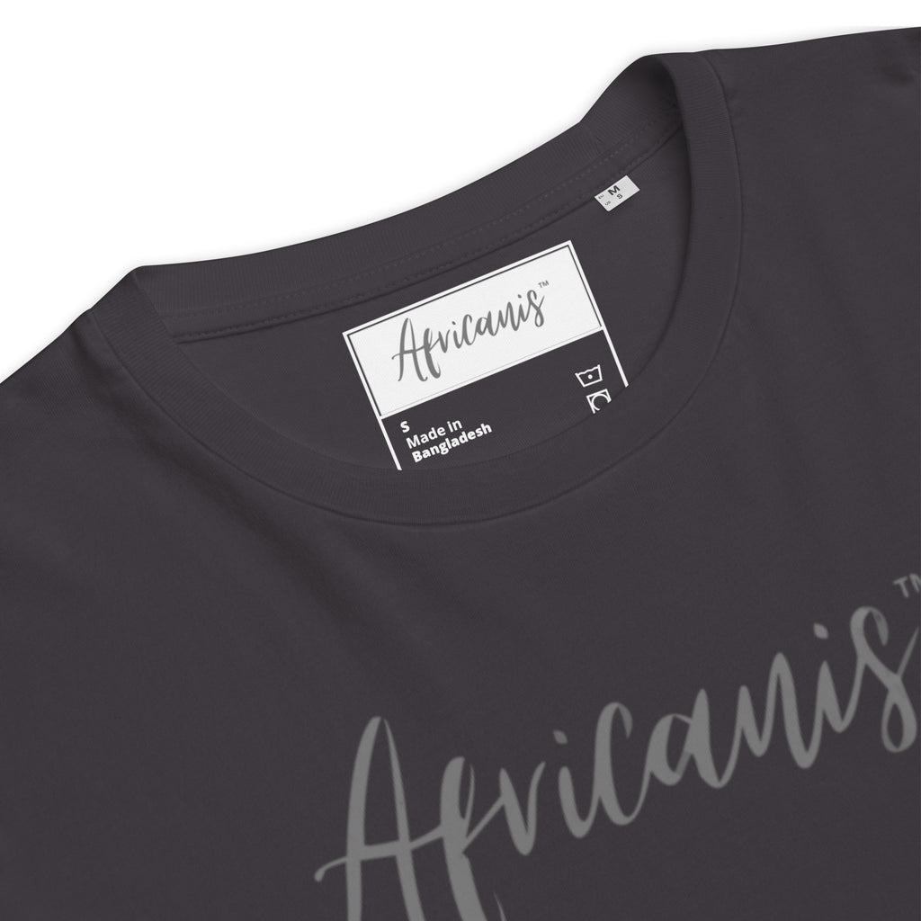 Africanis™ Busanga Unisex Anthracite Organic T-Shirt Detail
