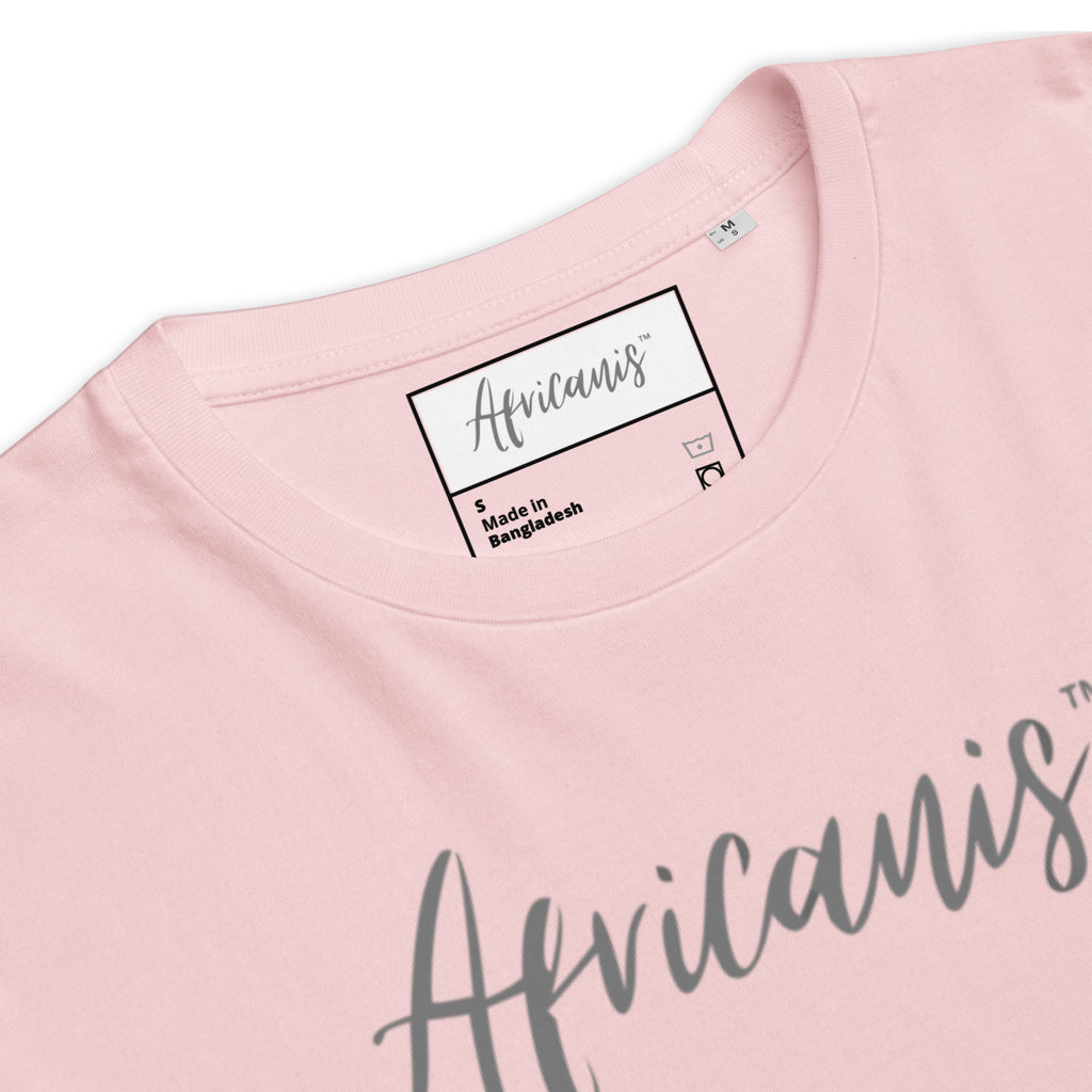 Africanis™ Busanga Unisex Cotton Pink Organic T-Shirt Detail