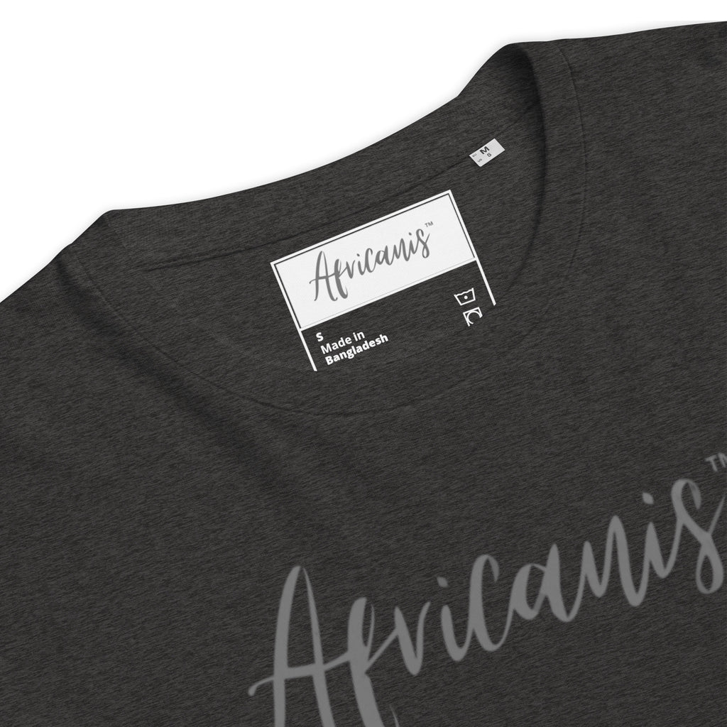 Africanis™ Busanga Unisex Dark Heather Grey Organic T-Shirt Detail