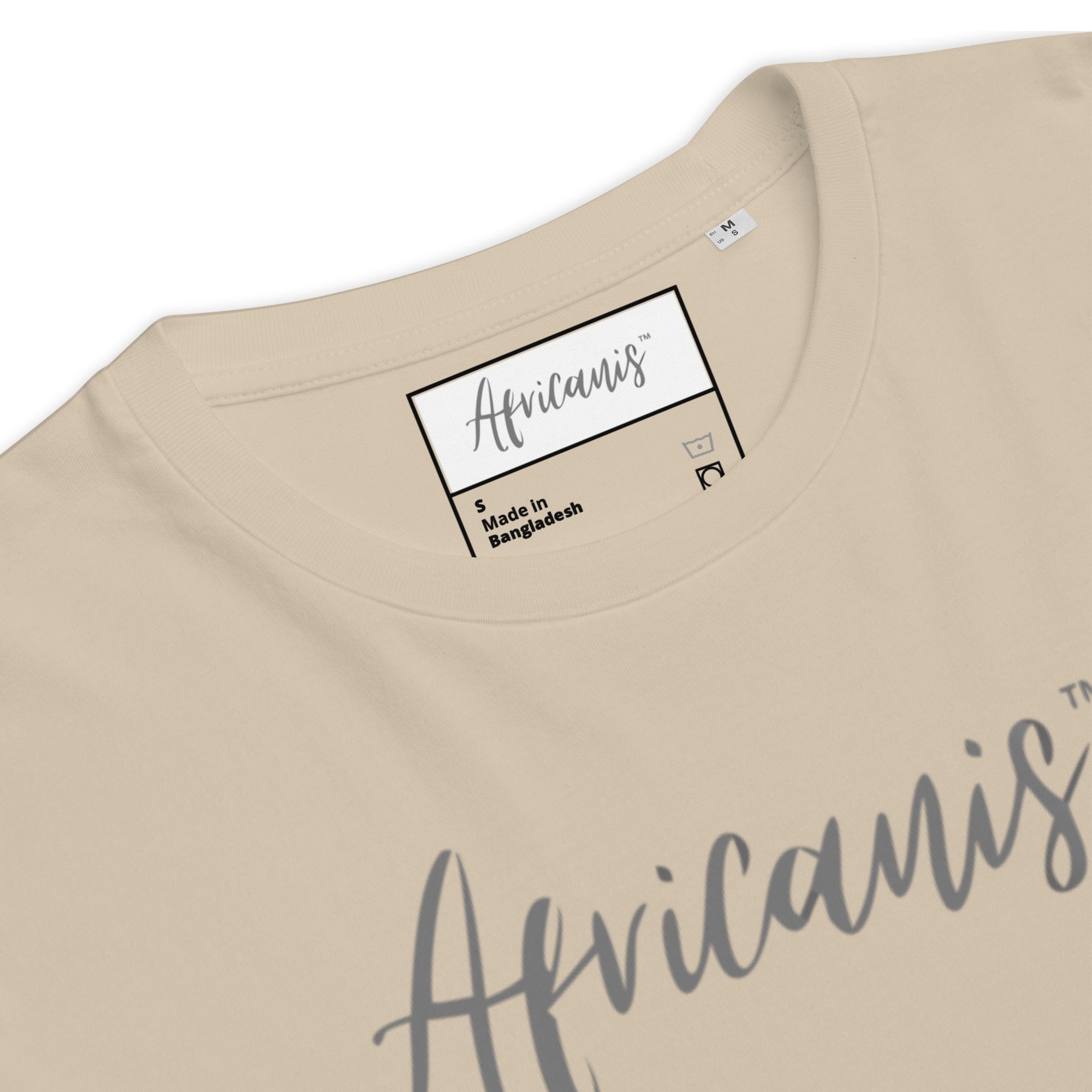 Africanis™ Busanga Unisex Desert Dust Organic T-Shirt Detail
