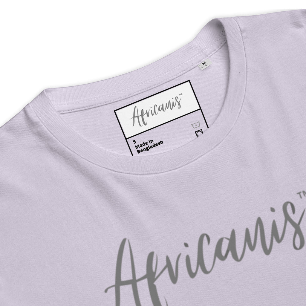Africanis Busanga Unisex Lavender Organic T-Shirt Detail