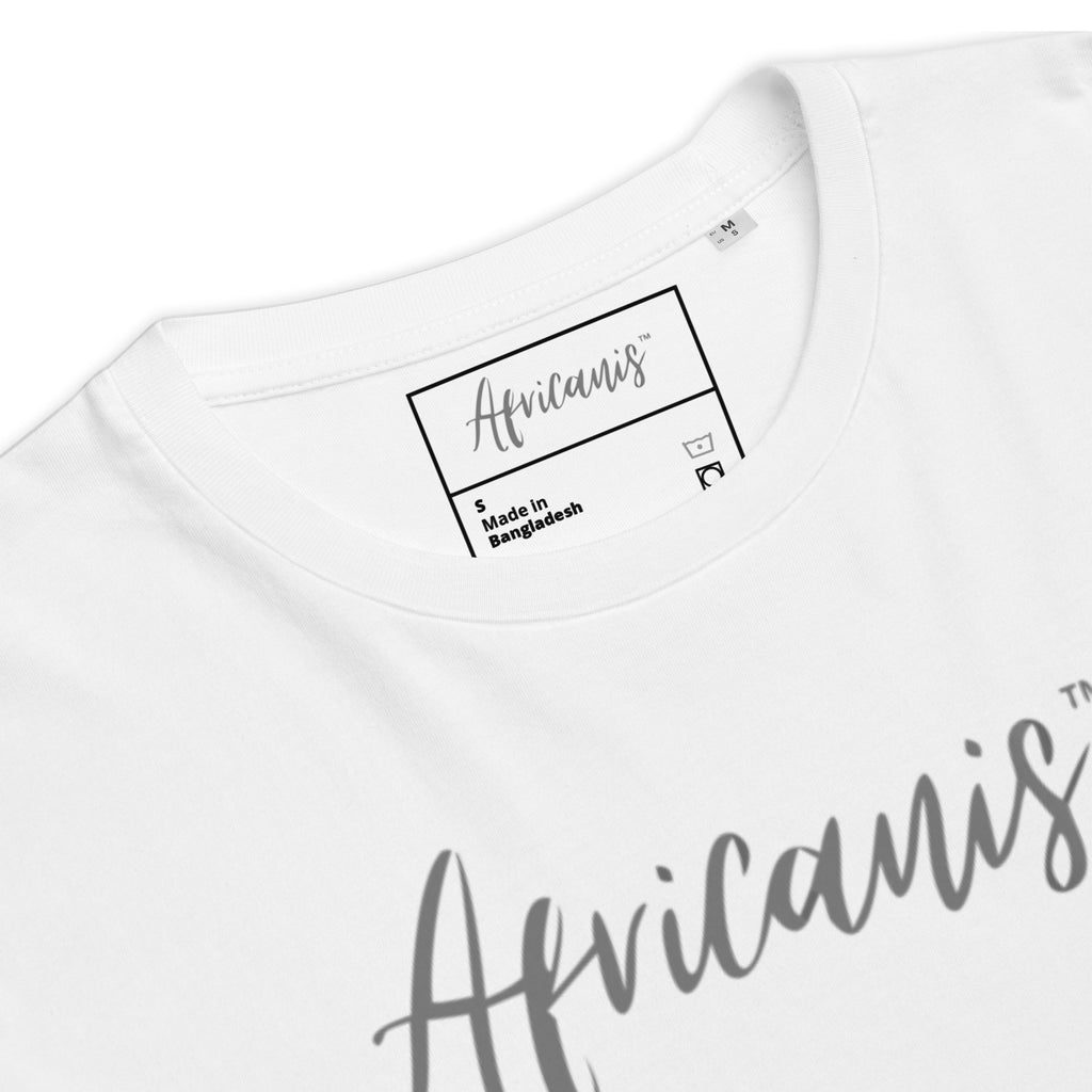 Africanis™ Busanga Unisex White Organic T-Shirt Detail