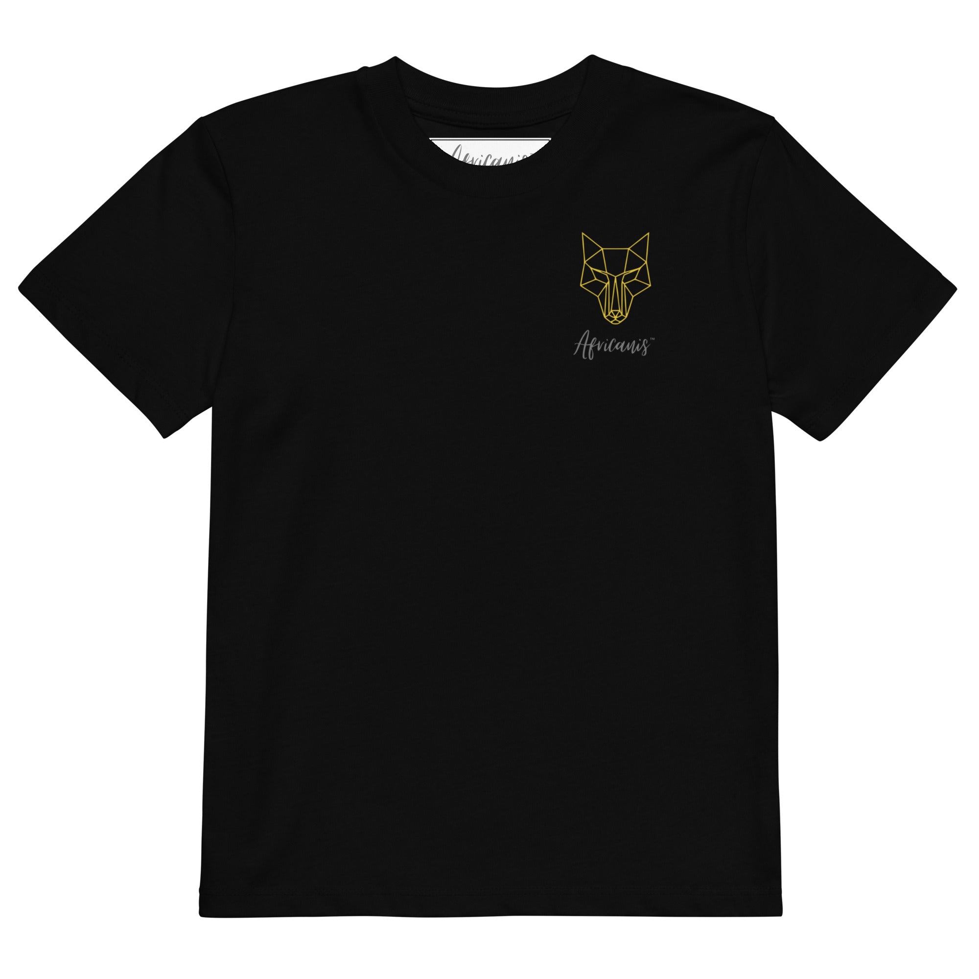 Africanis™ Boulders Kids Black Organic T Shirt Front Unisex