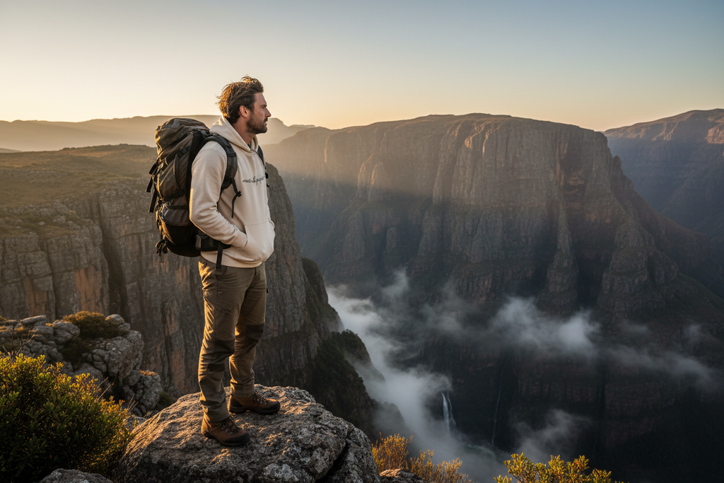Africanis Drakensberg Hoodie Desert Dust — Tugela Falls