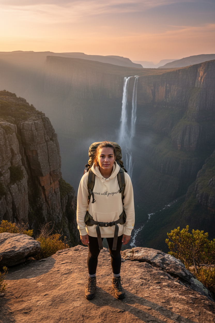 Africanis Drakensberg Hoodie — Female, Desert Dust Drakensberg