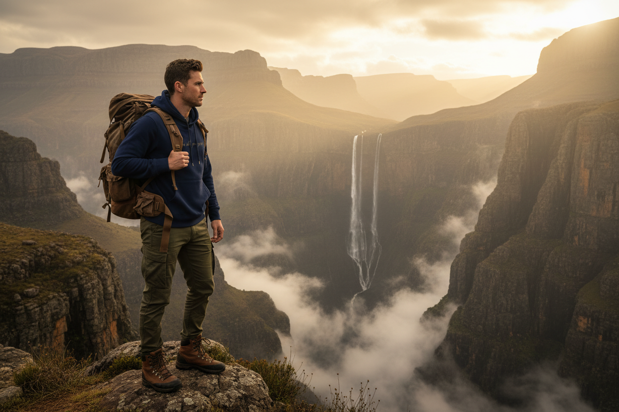 Africanis Drakensberg Hoodie Navy — Tugela Falls