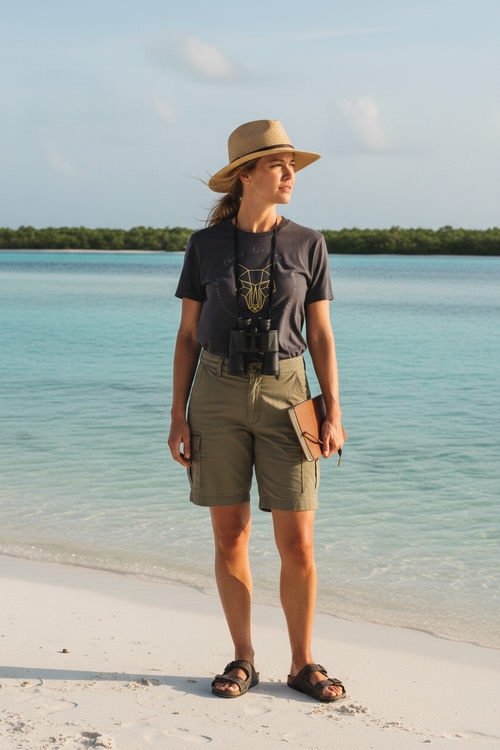 Africanis™ Female Bazaruto Anthracite Organic T-Shirt Heritage