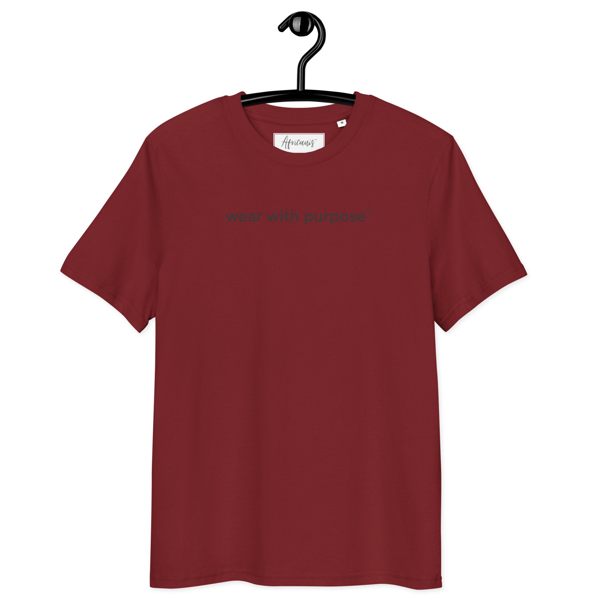 Africanis™ Gorongosa Burgundy Organic T-Shirt Front
