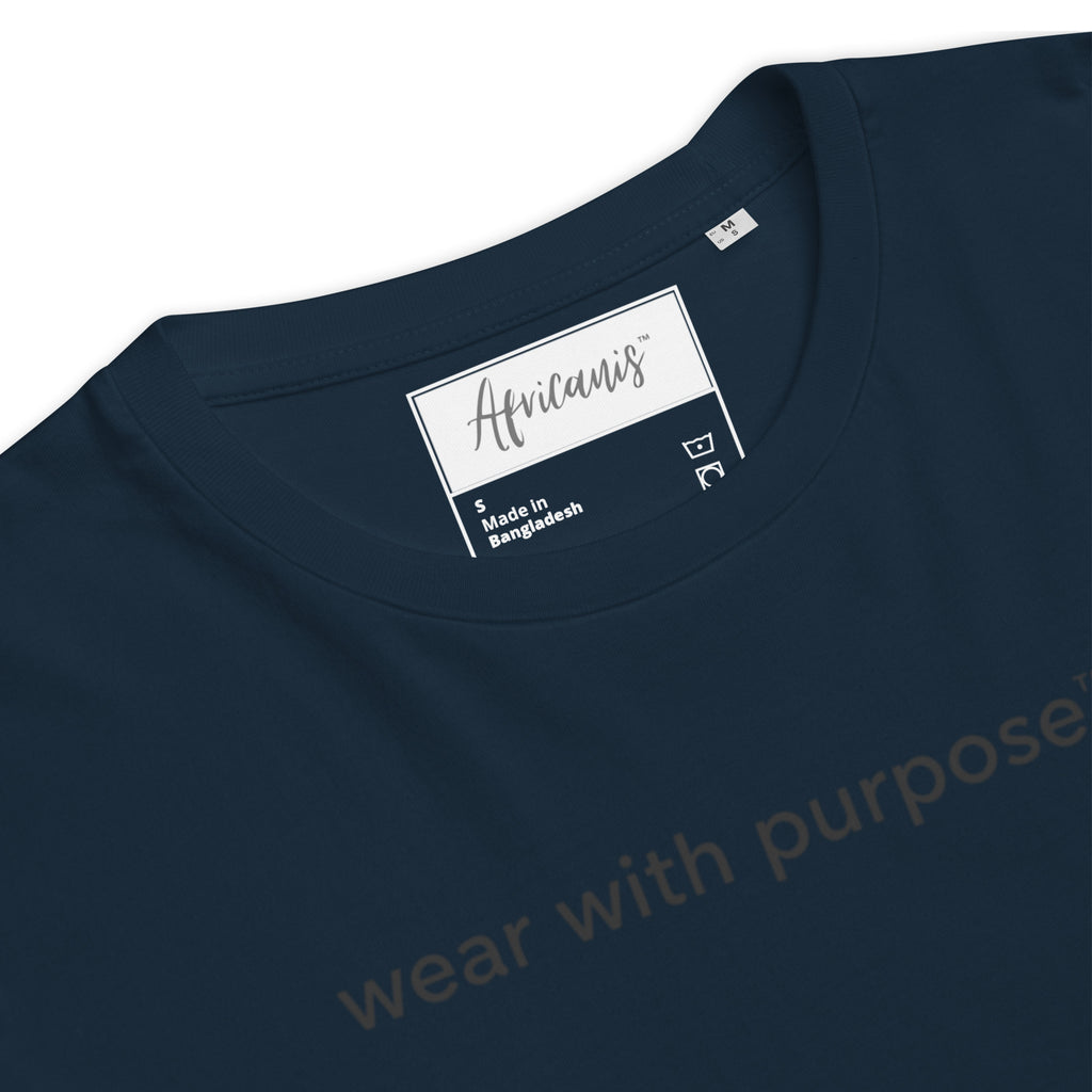 Africanis™ Gorongosa French Navy Organic T-Shirt Detail