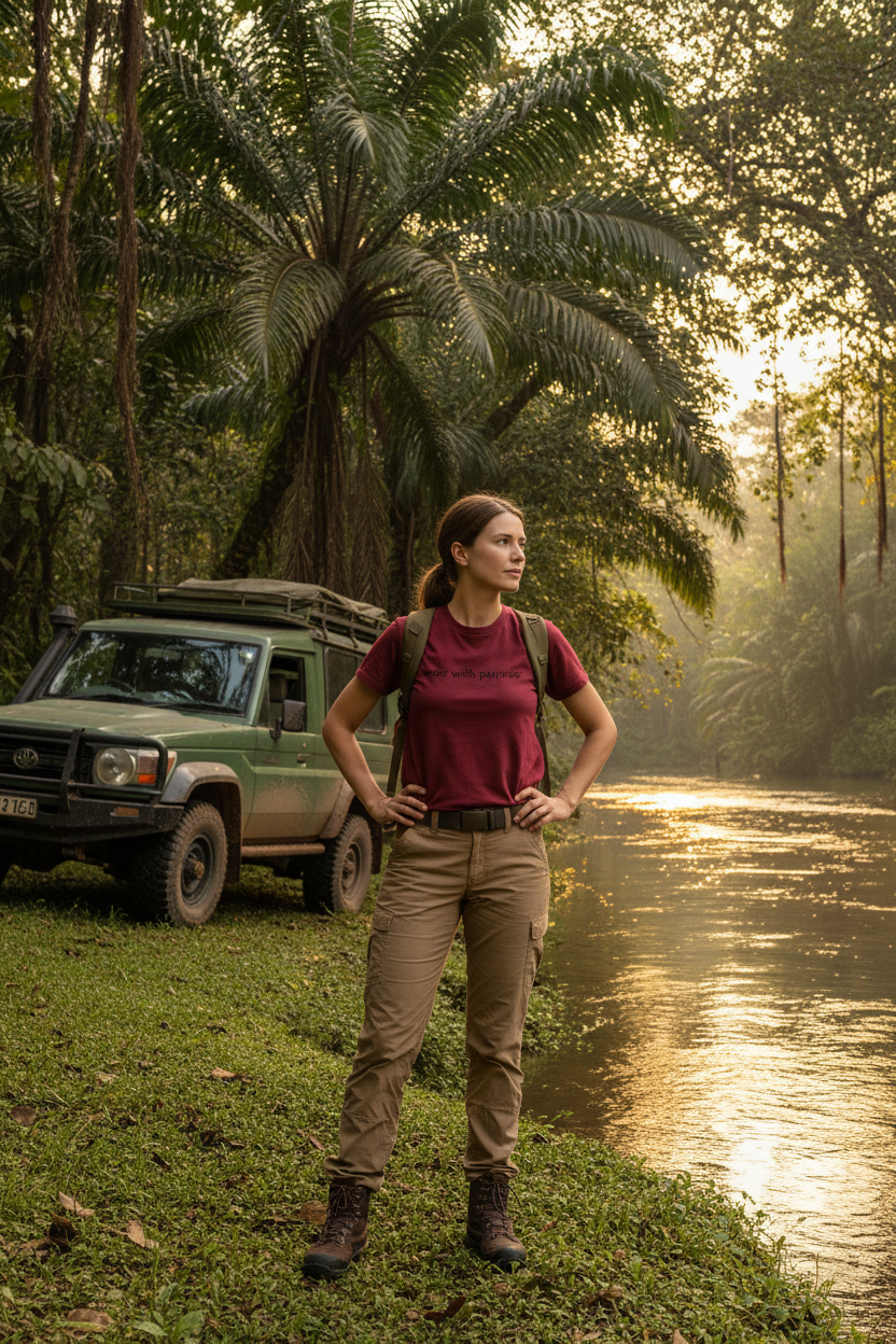 Africanis™ Gorongosa T-Shirt — Female, Burgundy, Gorongosa