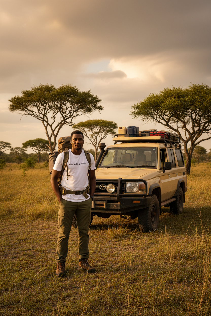Africanis™ Gorongosa T-Shirt — Male, White, Gorongosa