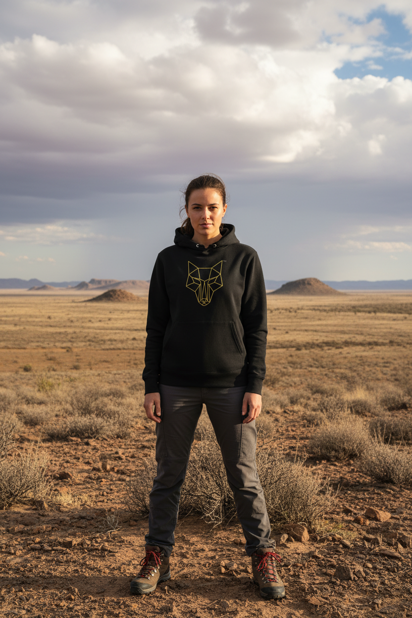 Africanis™ Great Karoo Black Female Organic Hoodie Karoo