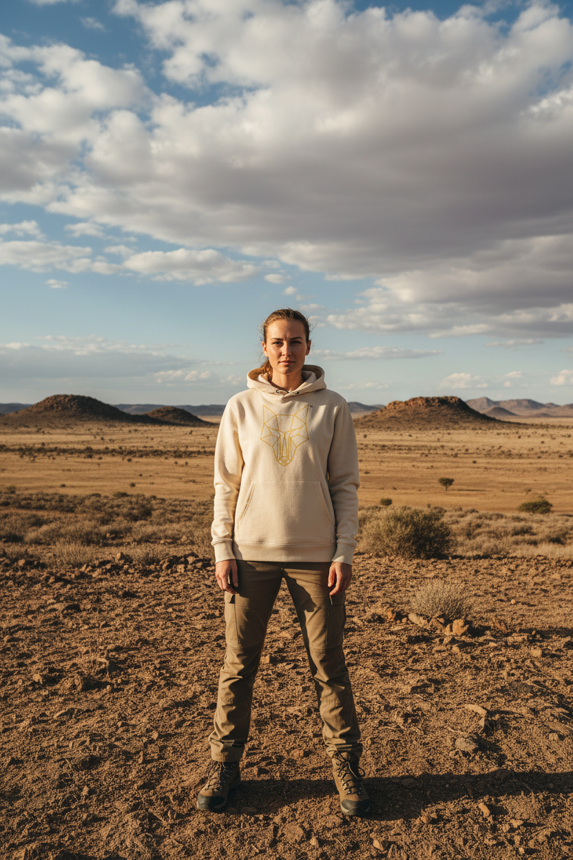 Africanis™ Great Karoo Female Desert Dust Organic Hoodie Karoo