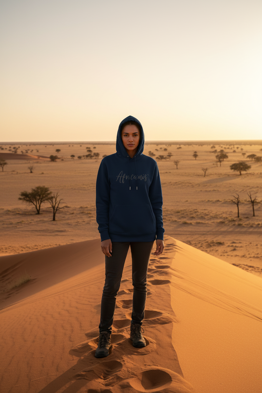 Africanis™ Kalahari Organic Hoodie — Female, French Navy