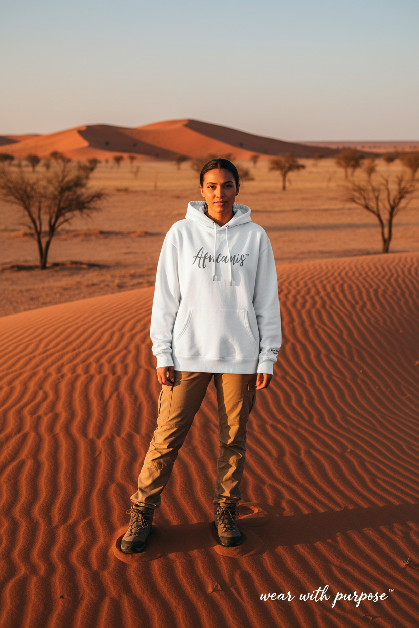 Africanis™ Kalahari Organic Hoodie — Female, White