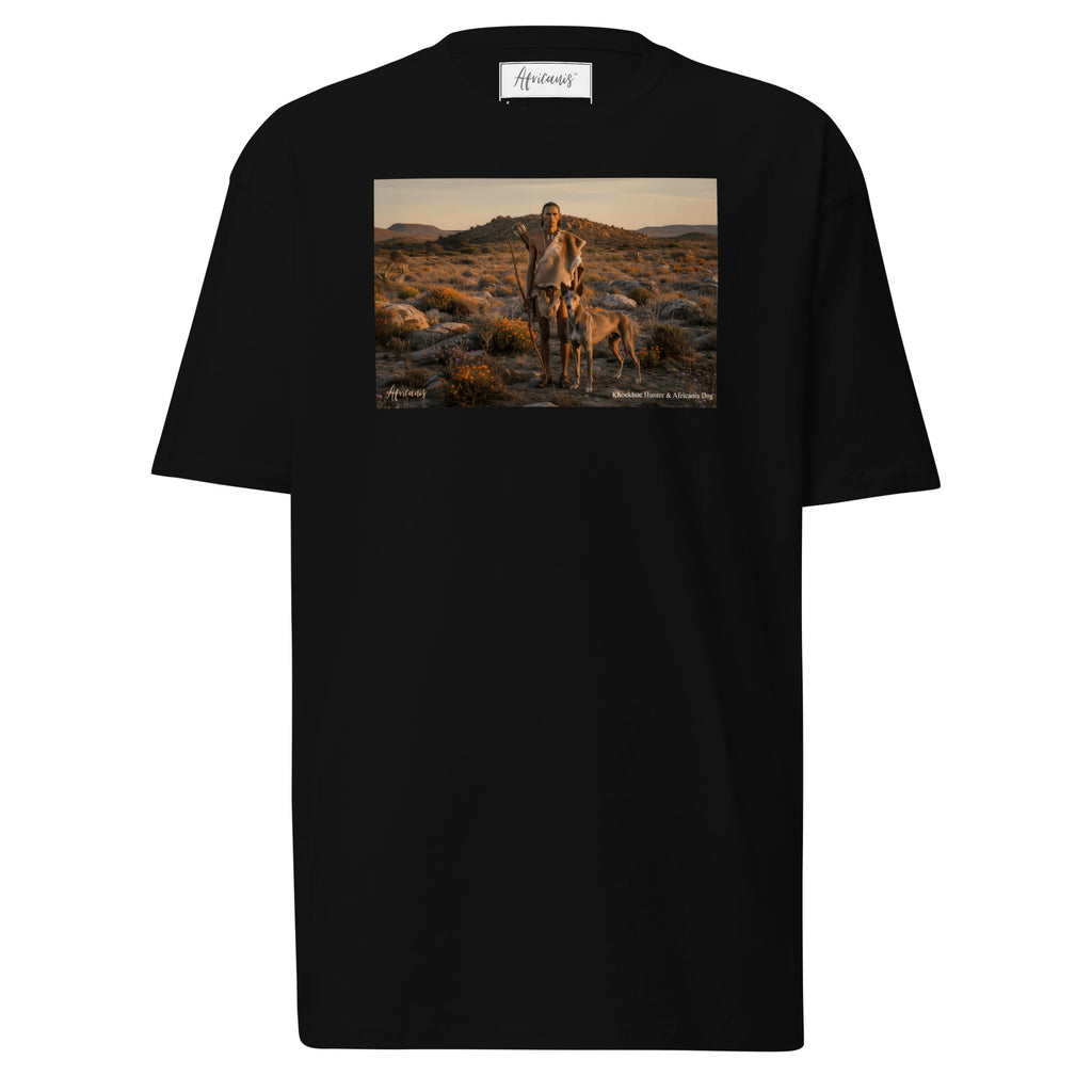 Africanis™ Khoekhoe Men's Black Heritage T-Shirt Front