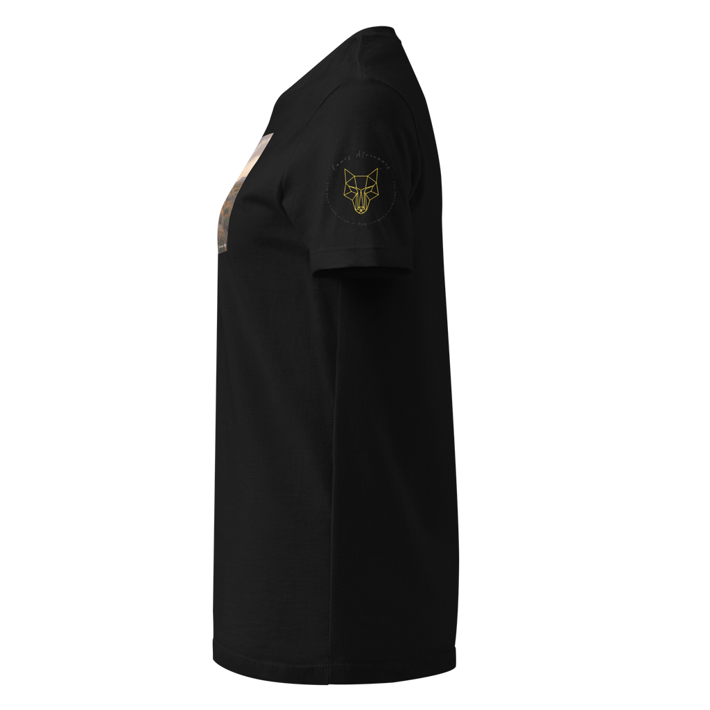 Africanis™ Khoekhoe Women's Black T-Shirt Heritage Collection Sleeve