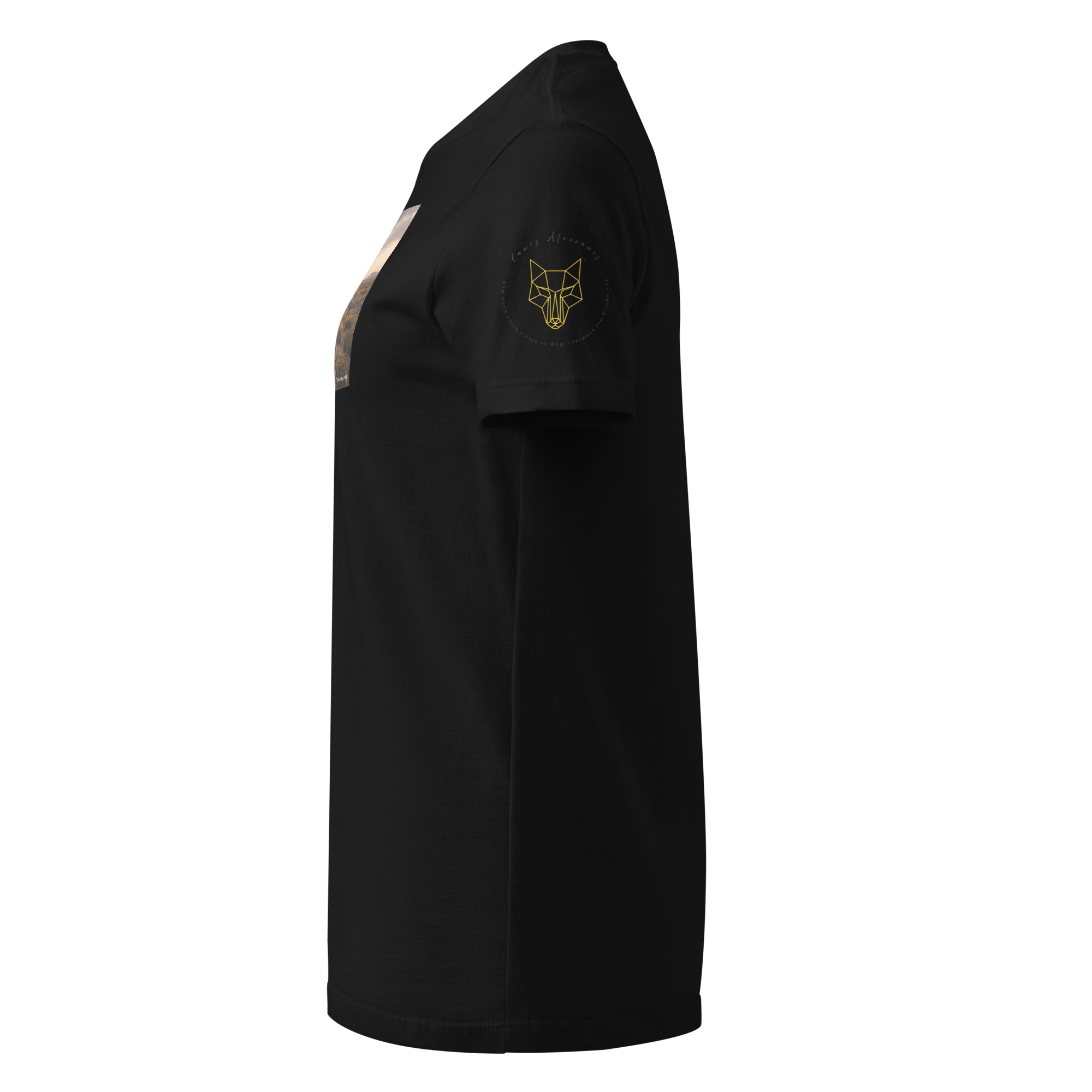 Africanis™ Khoekhoe Women's Black T-Shirt Heritage Collection Sleeve