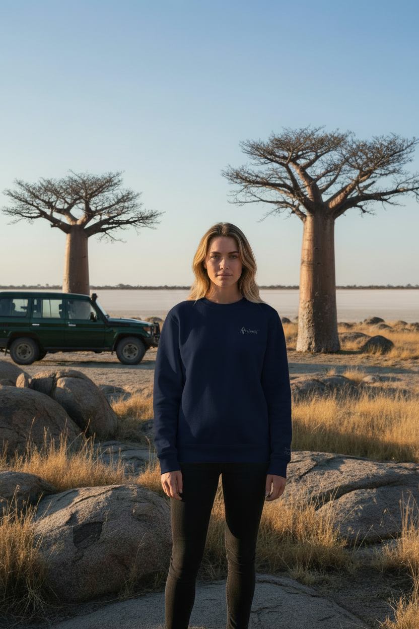 Africanis™ Kubu Female French Navy Organic Sweater 