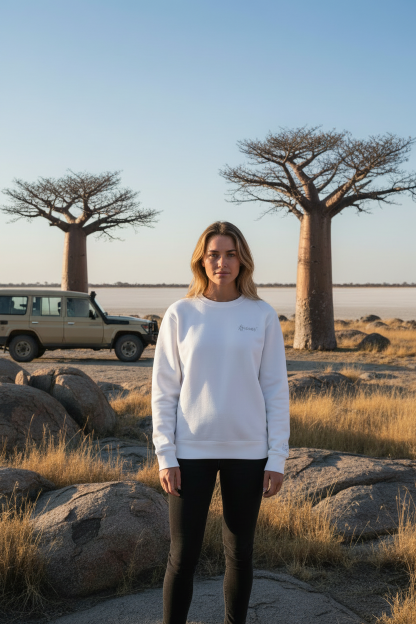 Africanis™ Kubu Female White Organic Sweater