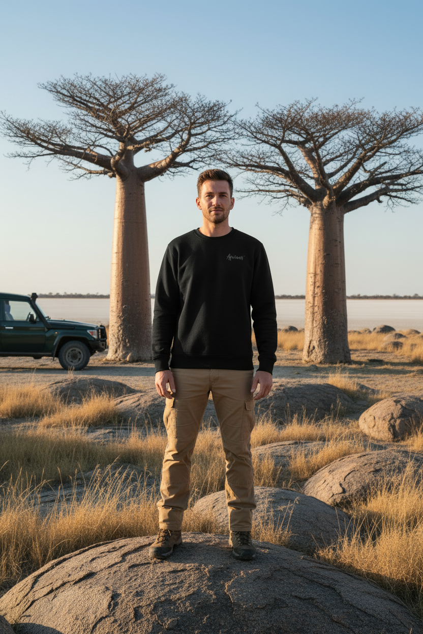 Africanis™ Kubu Male Black Organic Sweater