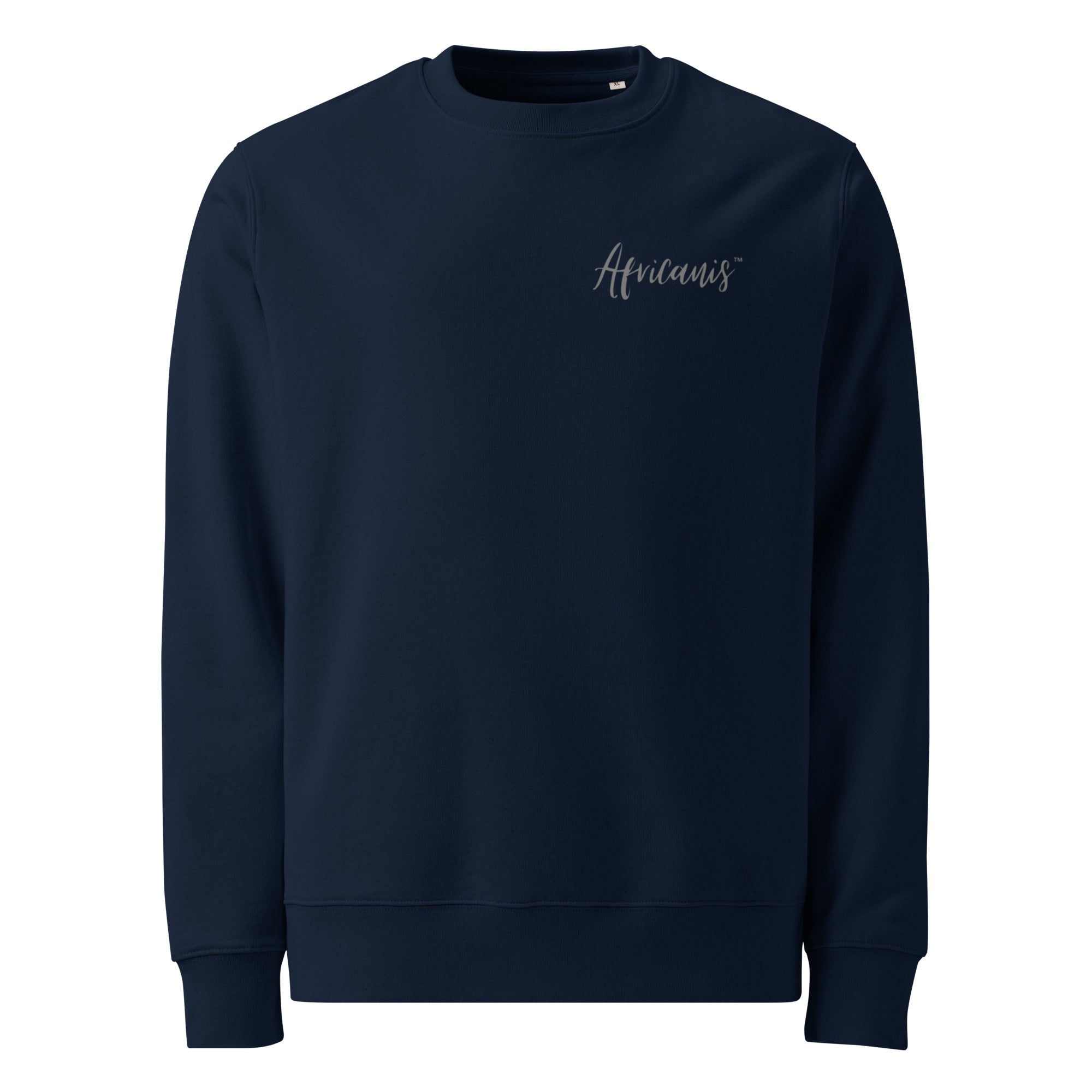 Africanis™ Kubu Unisex French Navy Organic Sweater Front