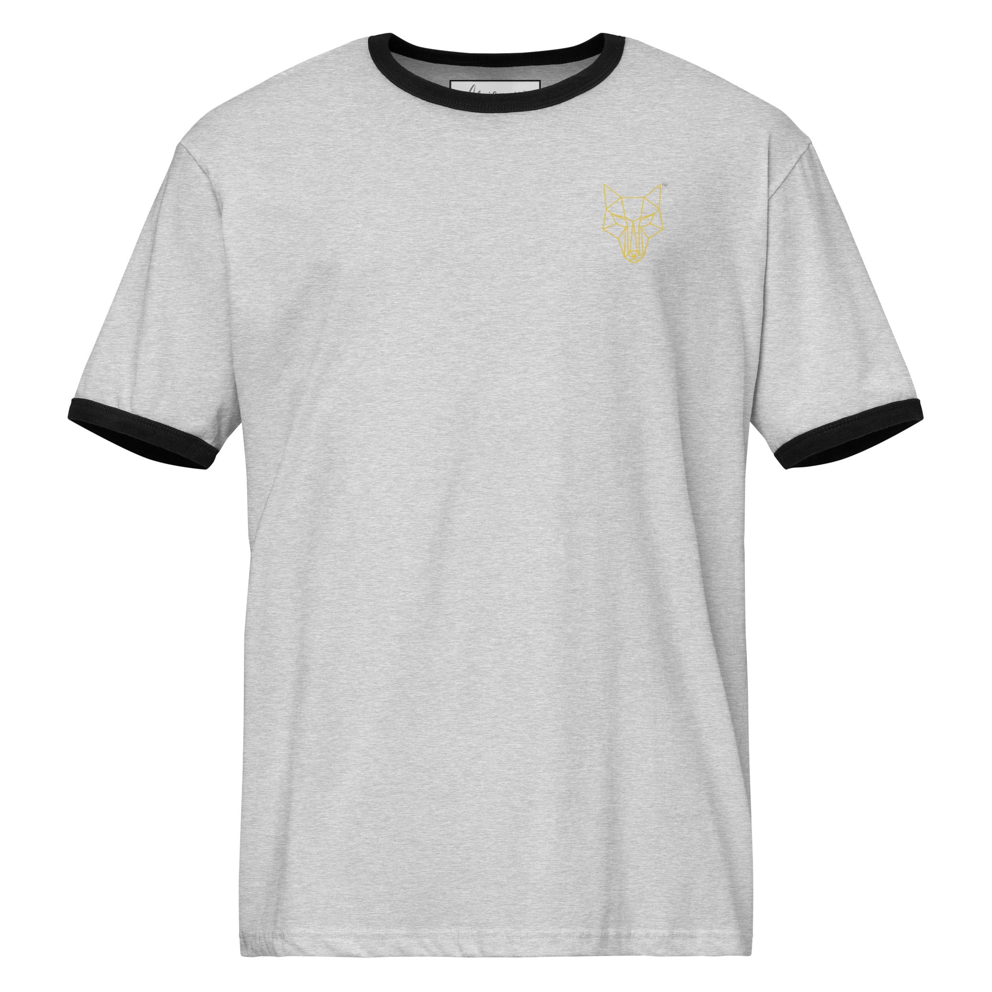 Africanis™ Lalibela Ringer-T-Shirt Heather Gray Black Front