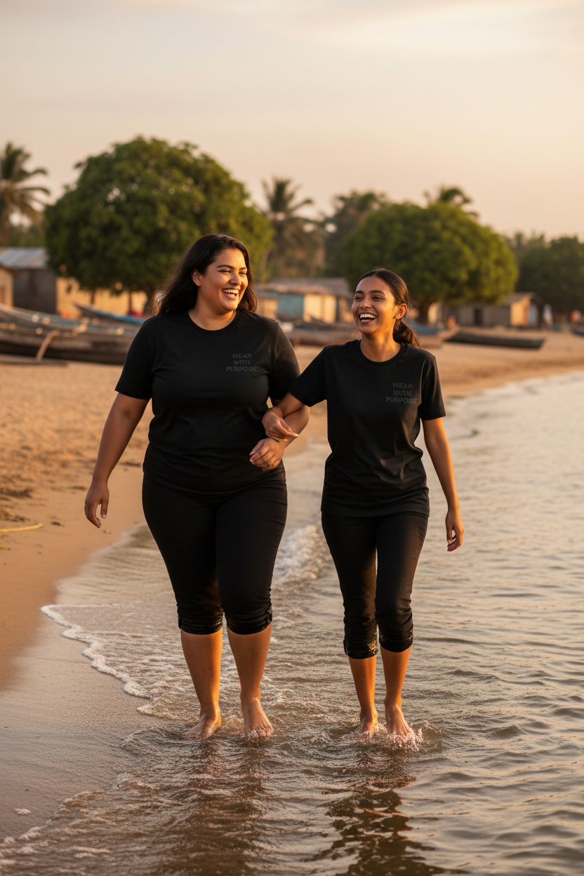Africanis™ Likoma Women's Black T Shirt