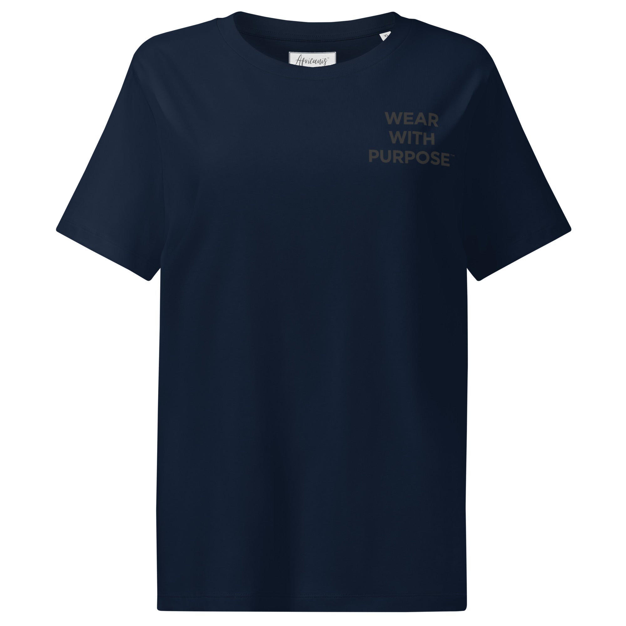 Africanis™ Likoma Women's Organic T-Shirt French Navy Front