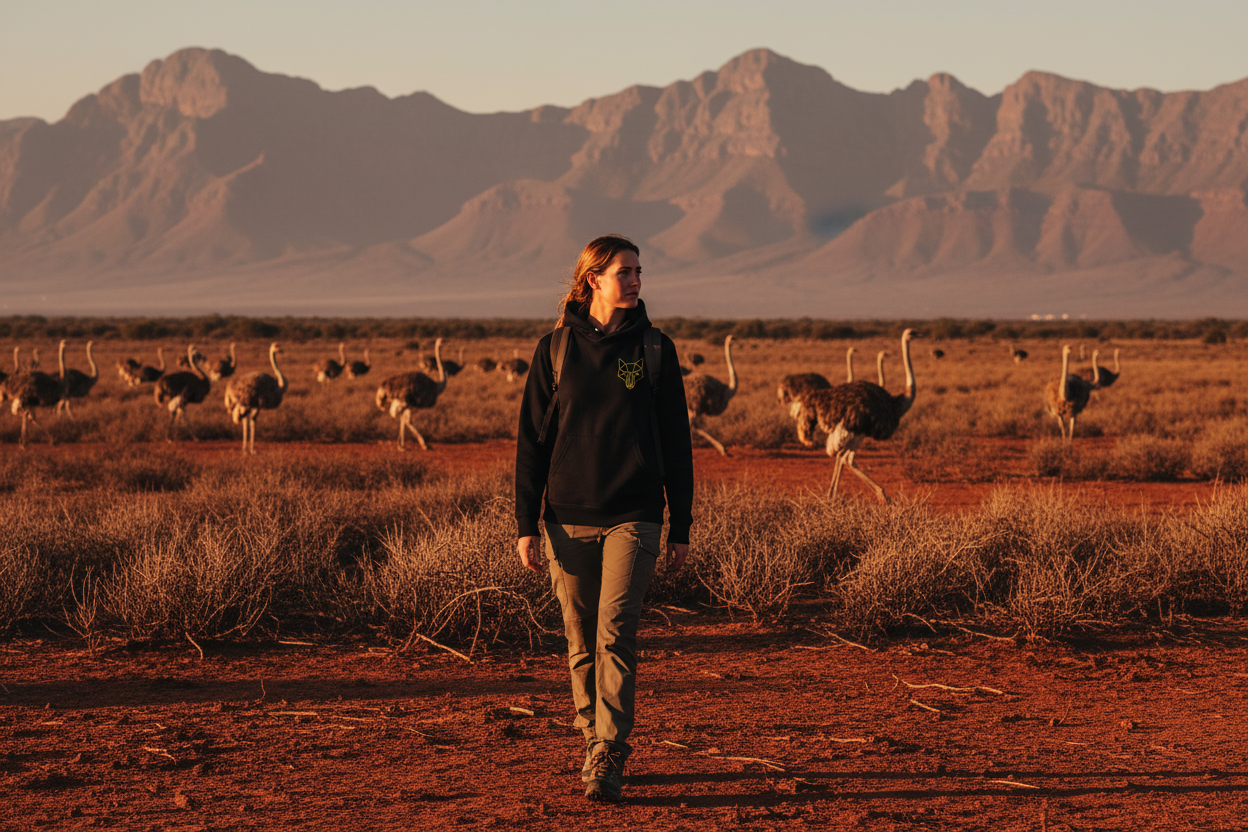 Africanis™ Little Karoo Hoodie Female Black Oudtshoorn