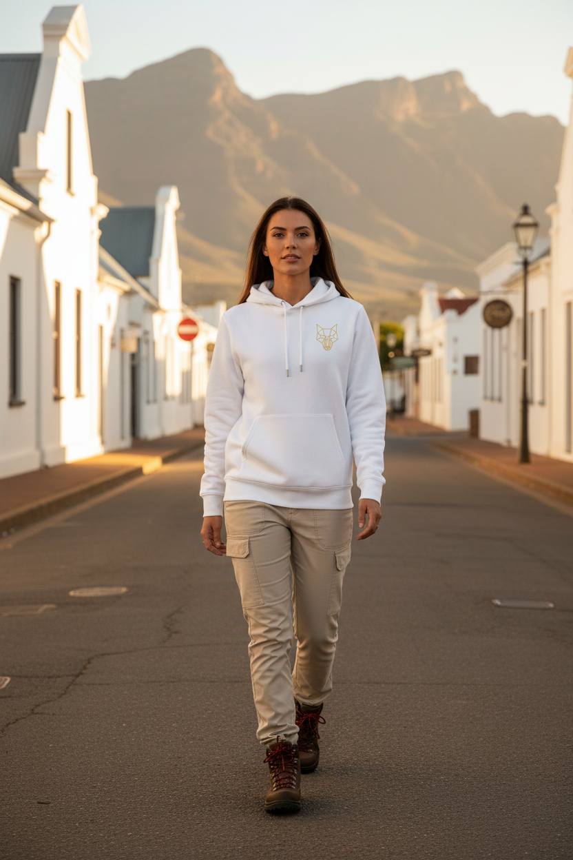 Africanis™ Little Karoo Hoodie — Female, White, Graaff-Reinet