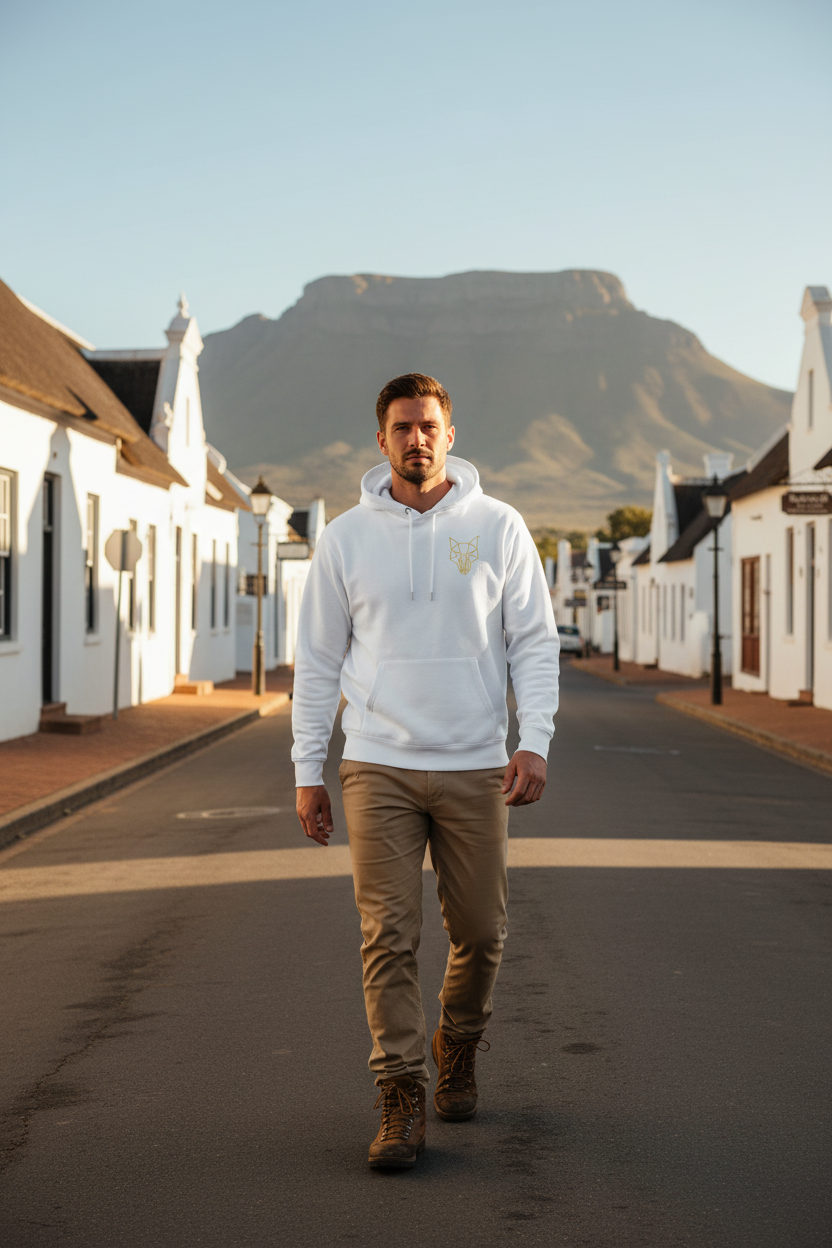 Africanis™ Little Karoo Hoodie — Male, White, Graaff-Reinet