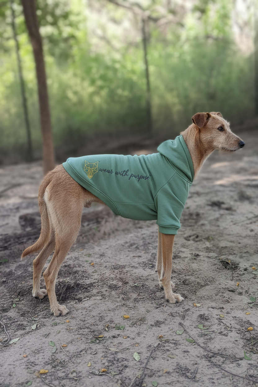 Africanis Maun Dog Hoodie Mint Green