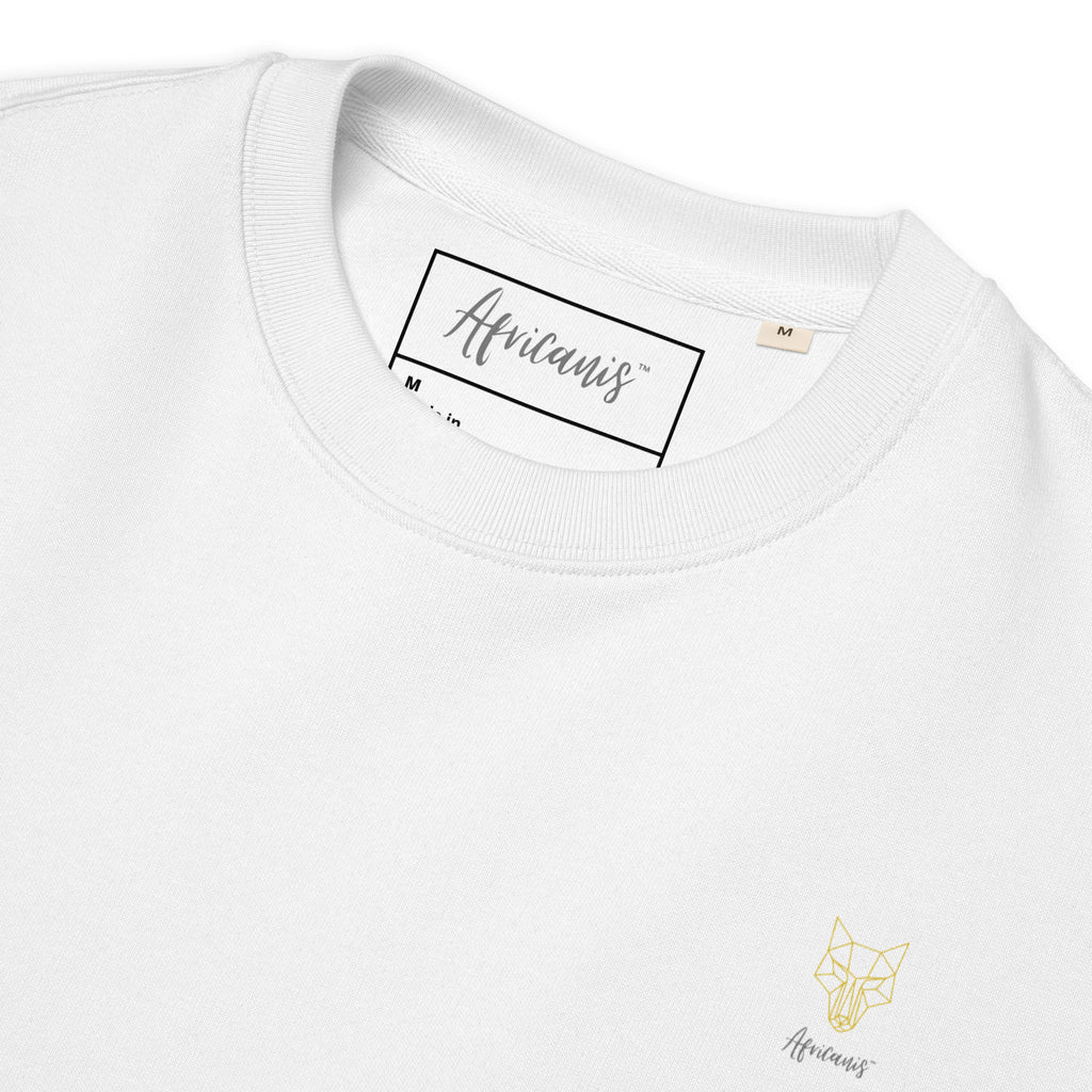 Africanis™ Namib Unisex Organic White Sweater Detail