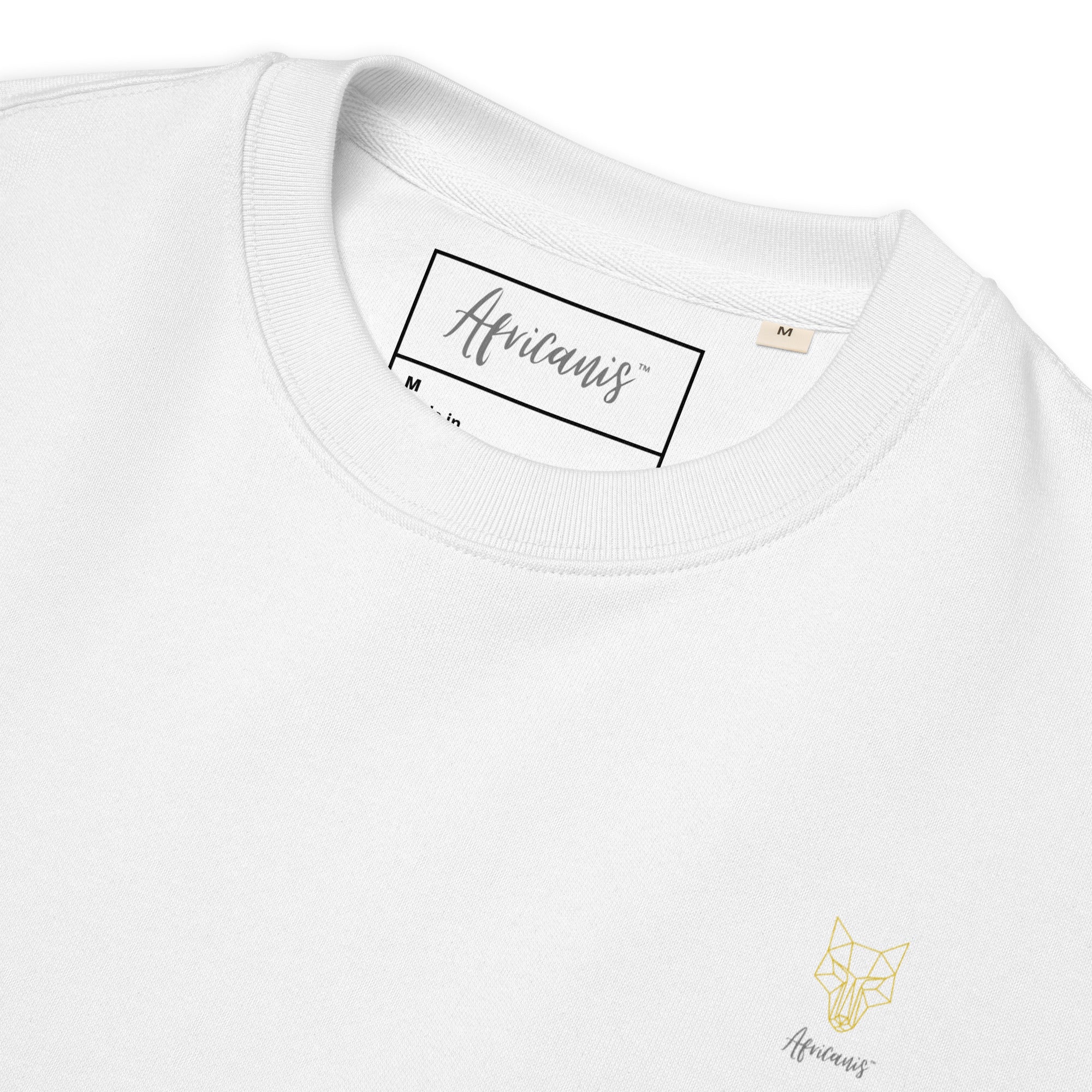 Africanis™ Namib Unisex Organic White Sweater Detail