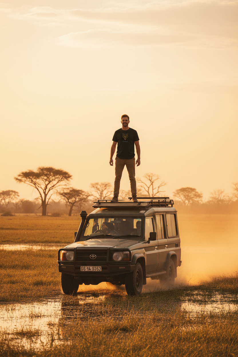 Africanis™ Okavango Black T-Shirt Male Explorer Game Viewer