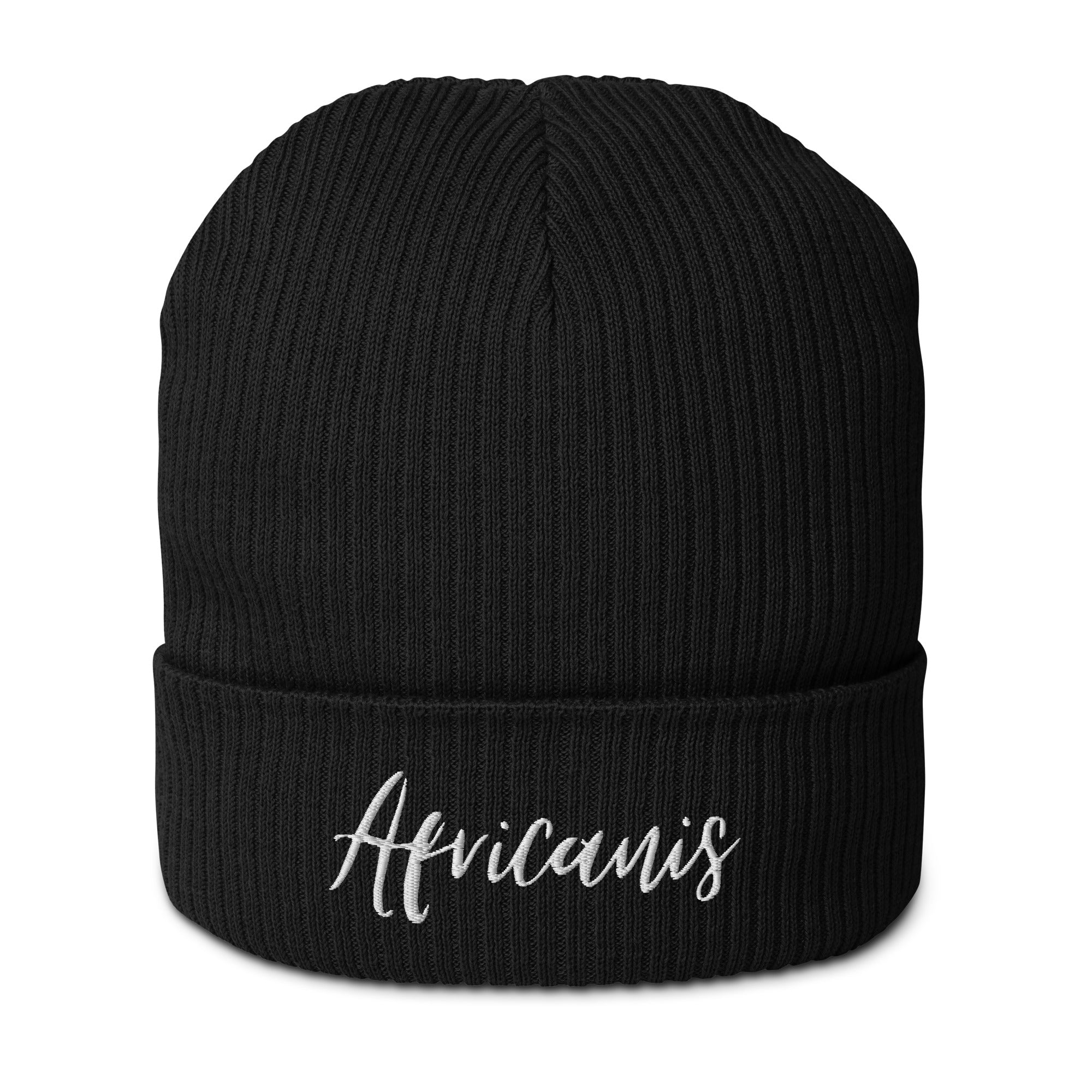 Africanis™ Organic Ribbed Beanie Black