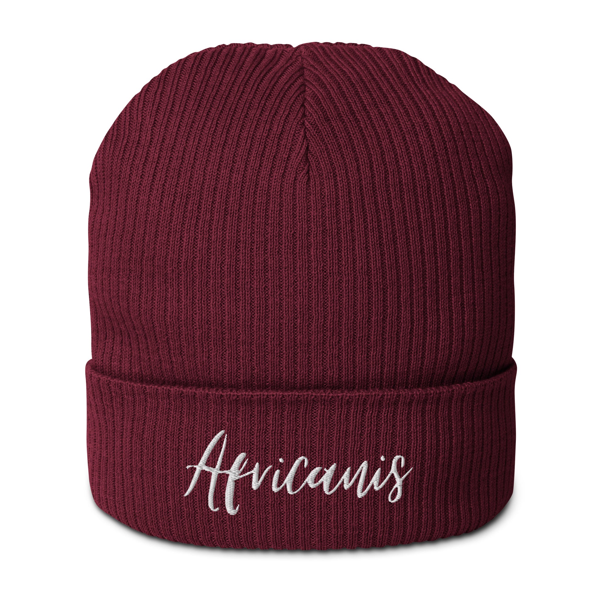 Africanis™ Organic Ribbed Beanie Burgundy