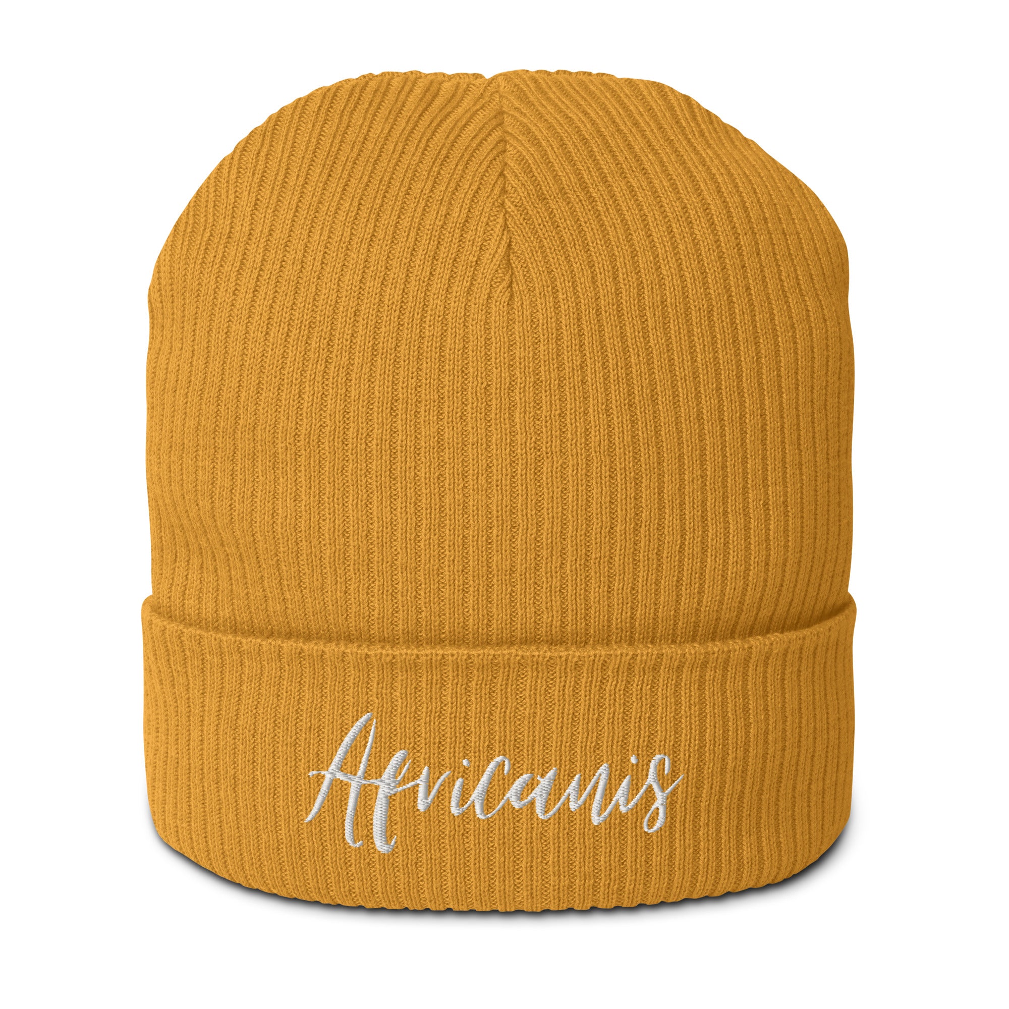 Africanis™ Organic Ribbed Beanie Mustard Yellow