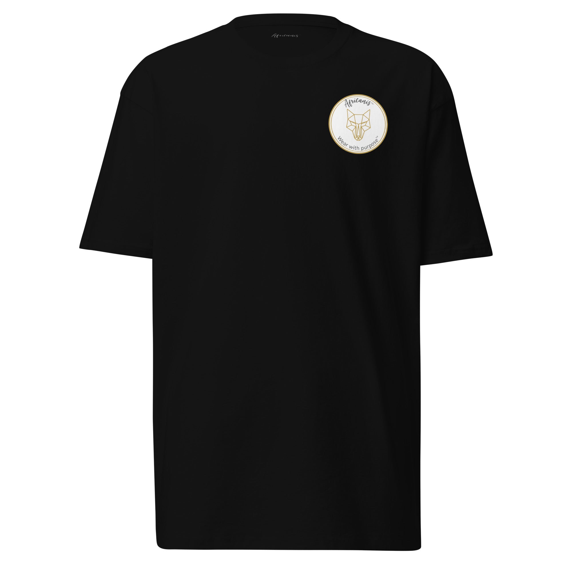 Africanis™ Timbuktu Men's-Premium Heavyweight T-Shirt Black Front