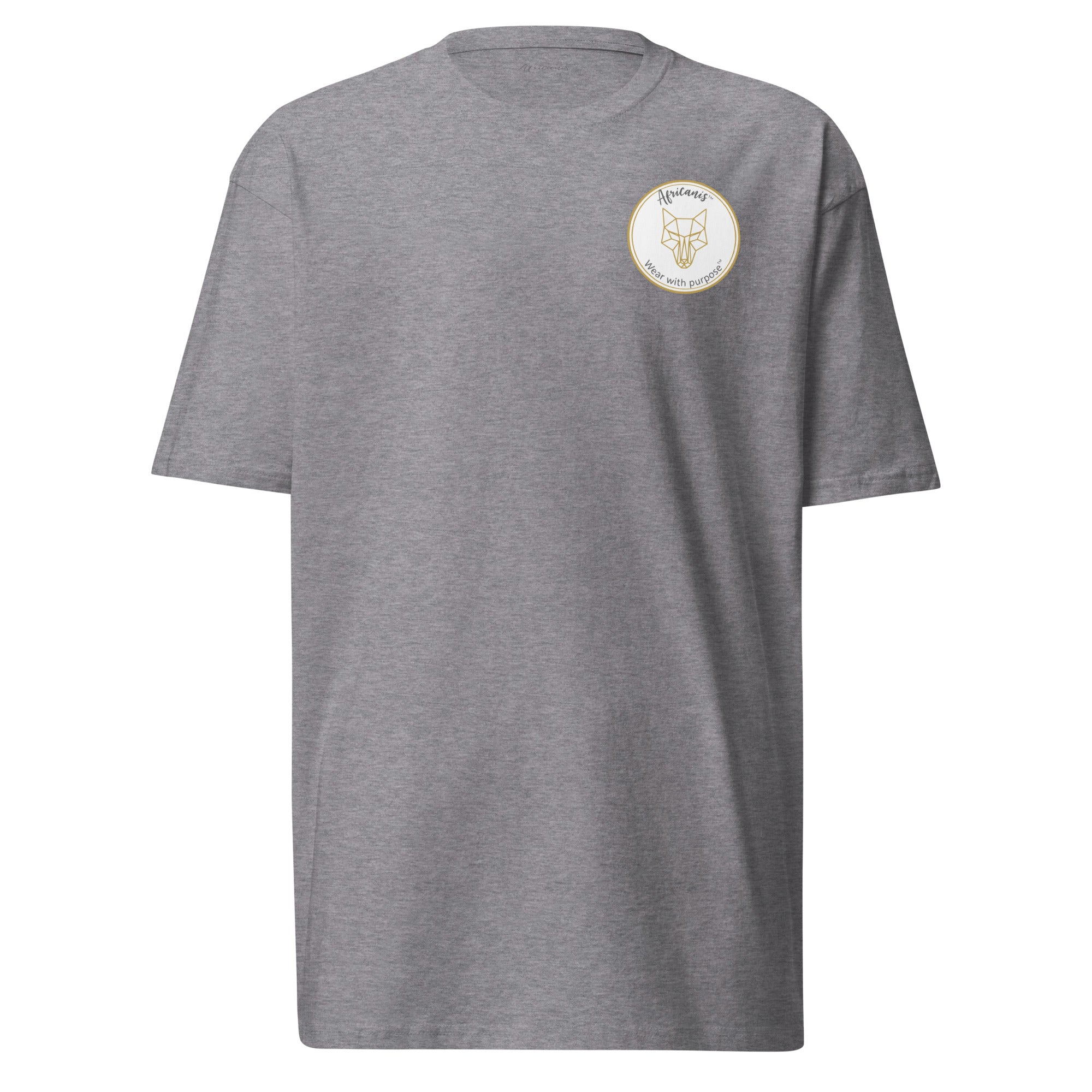 Africanis™ Timbuktu Men's-Premium Heavyweight T-Shirt Carbon Grey Front