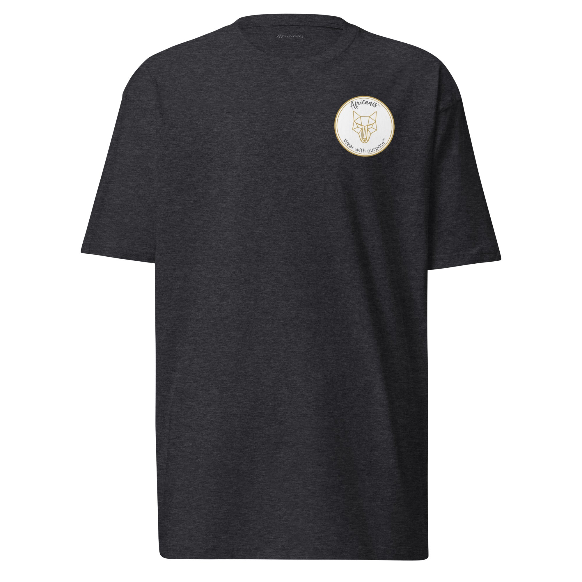 Africanis™ Timbuktu Men's-Premium Heavyweight T-Shirt Charcoal Front