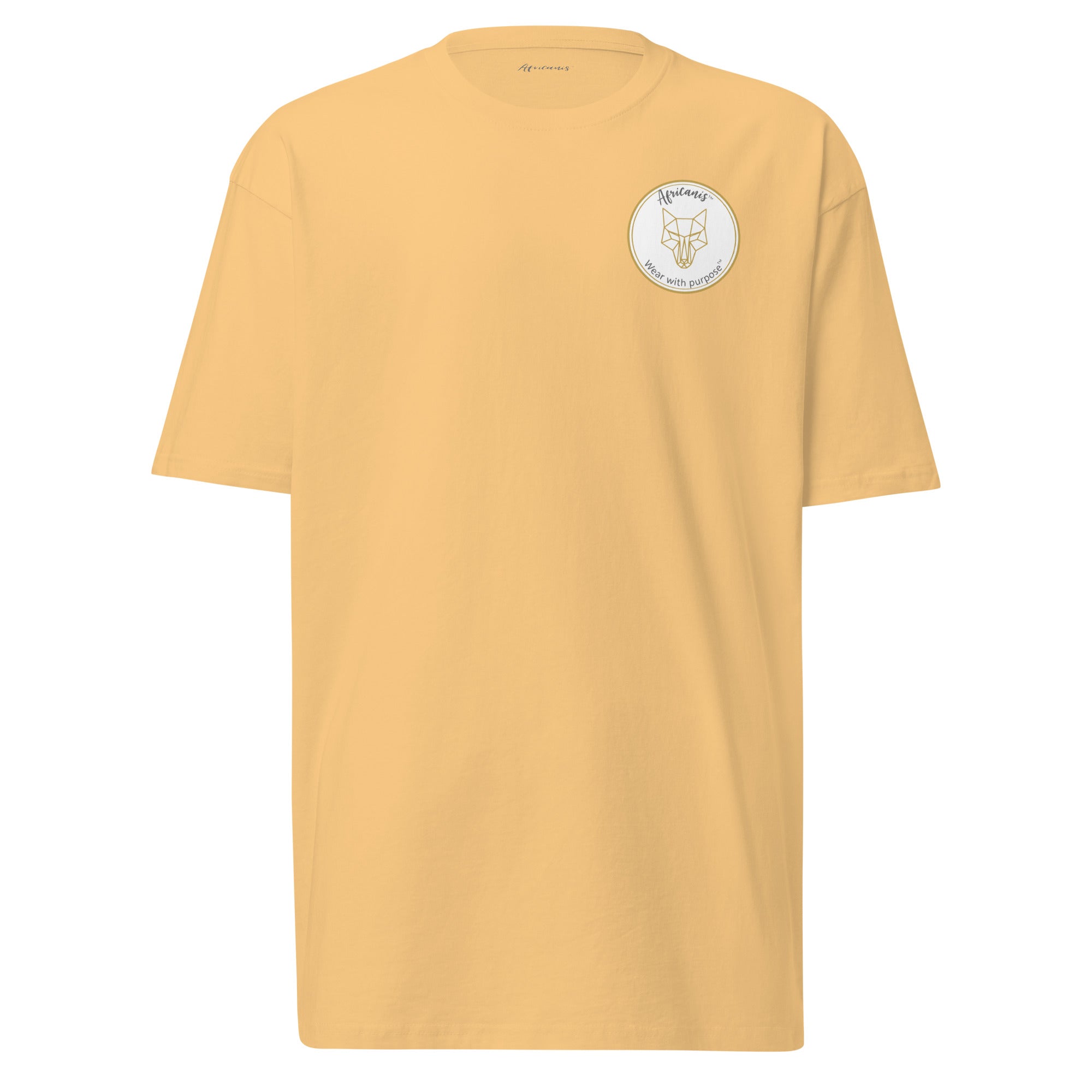 Africanis™ Timbuktu Men's-Premium Heavyweight T-Shirt Vintage Gold Front