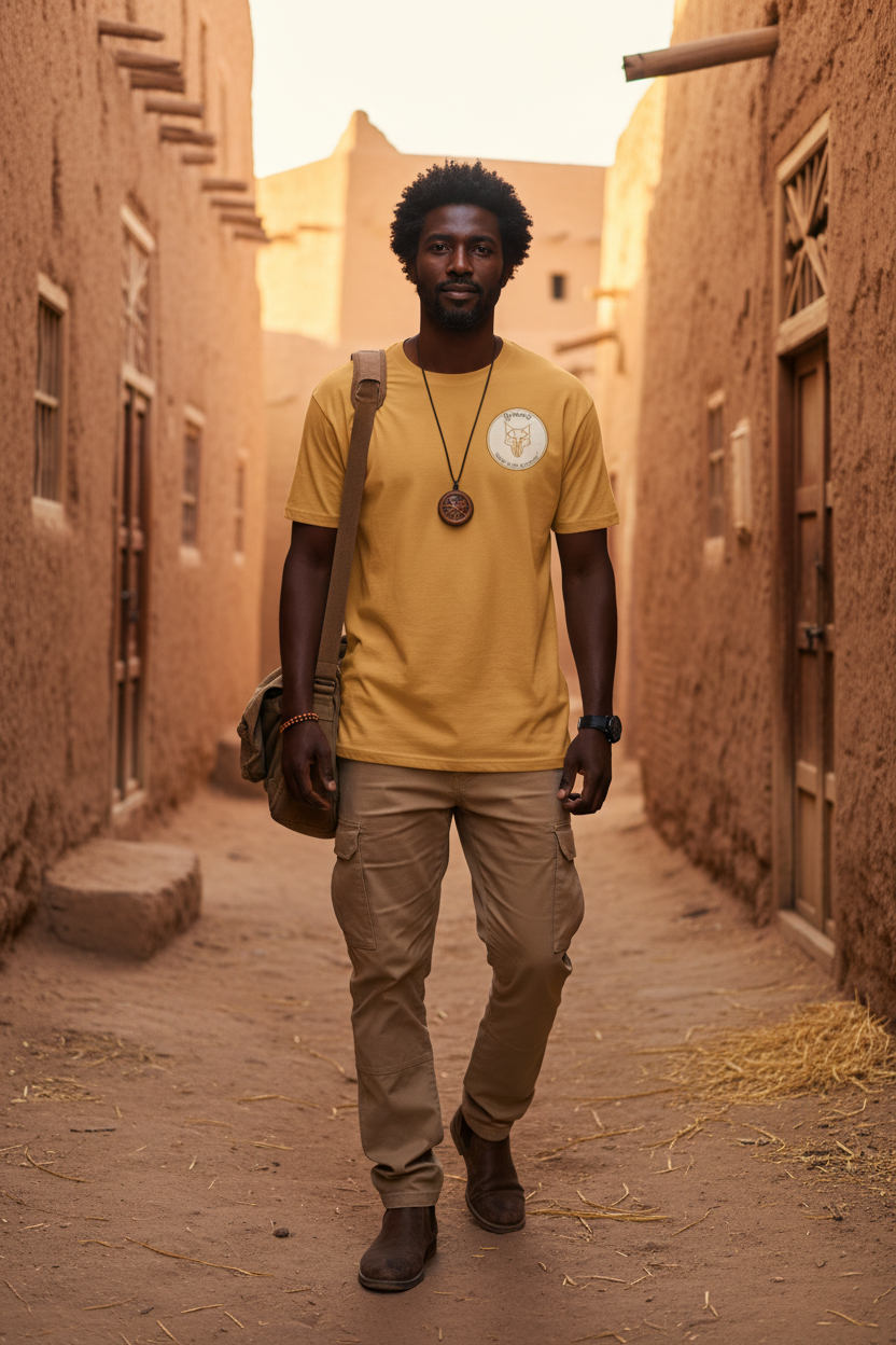 Africanis™ Timbuktu — Vintage Gold Men's T-Shirt