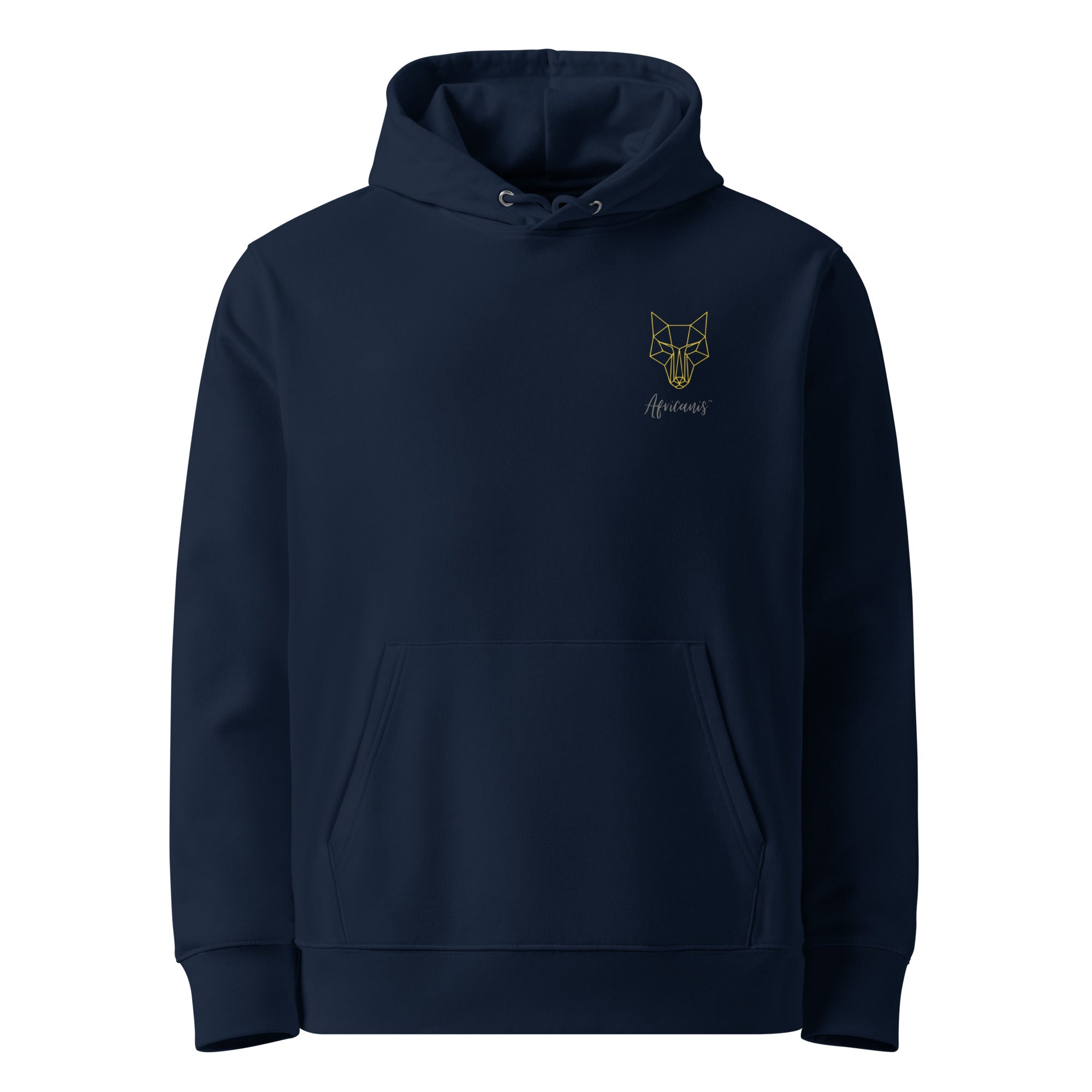 Africanis™ Turkana Unisex French Navy Organic Hoodie Front