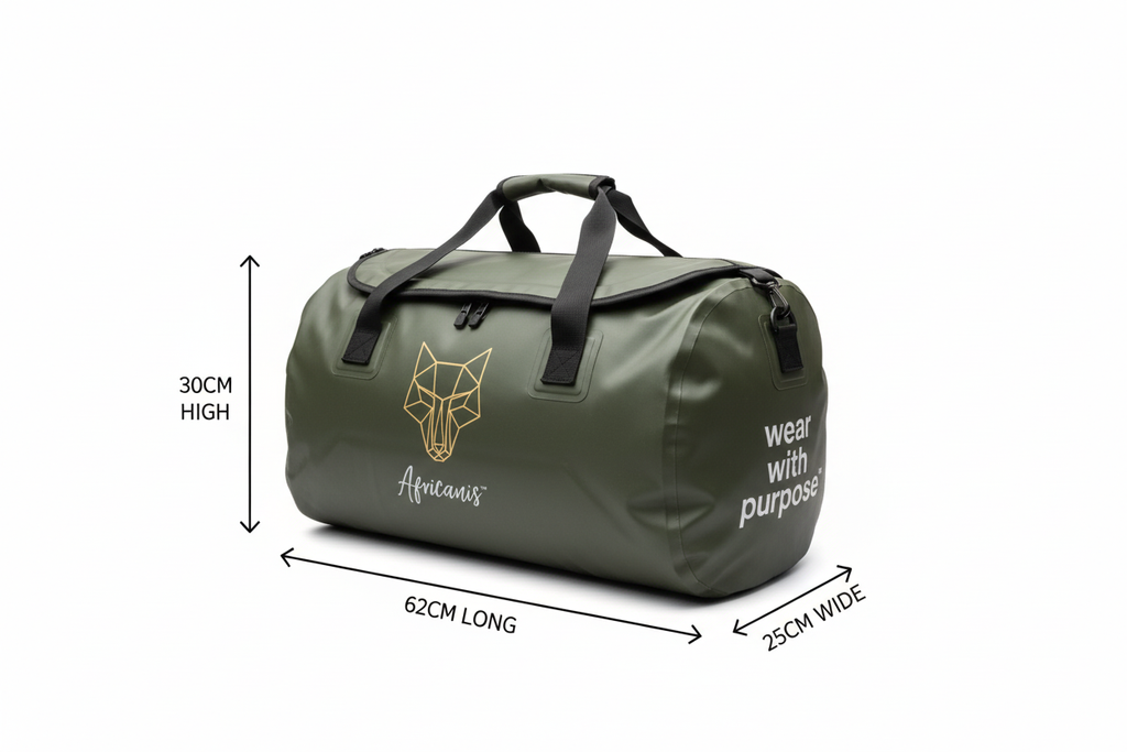 Africanis™ Uhuru 50 Litre Olive Green Duffel Bag Dimensions