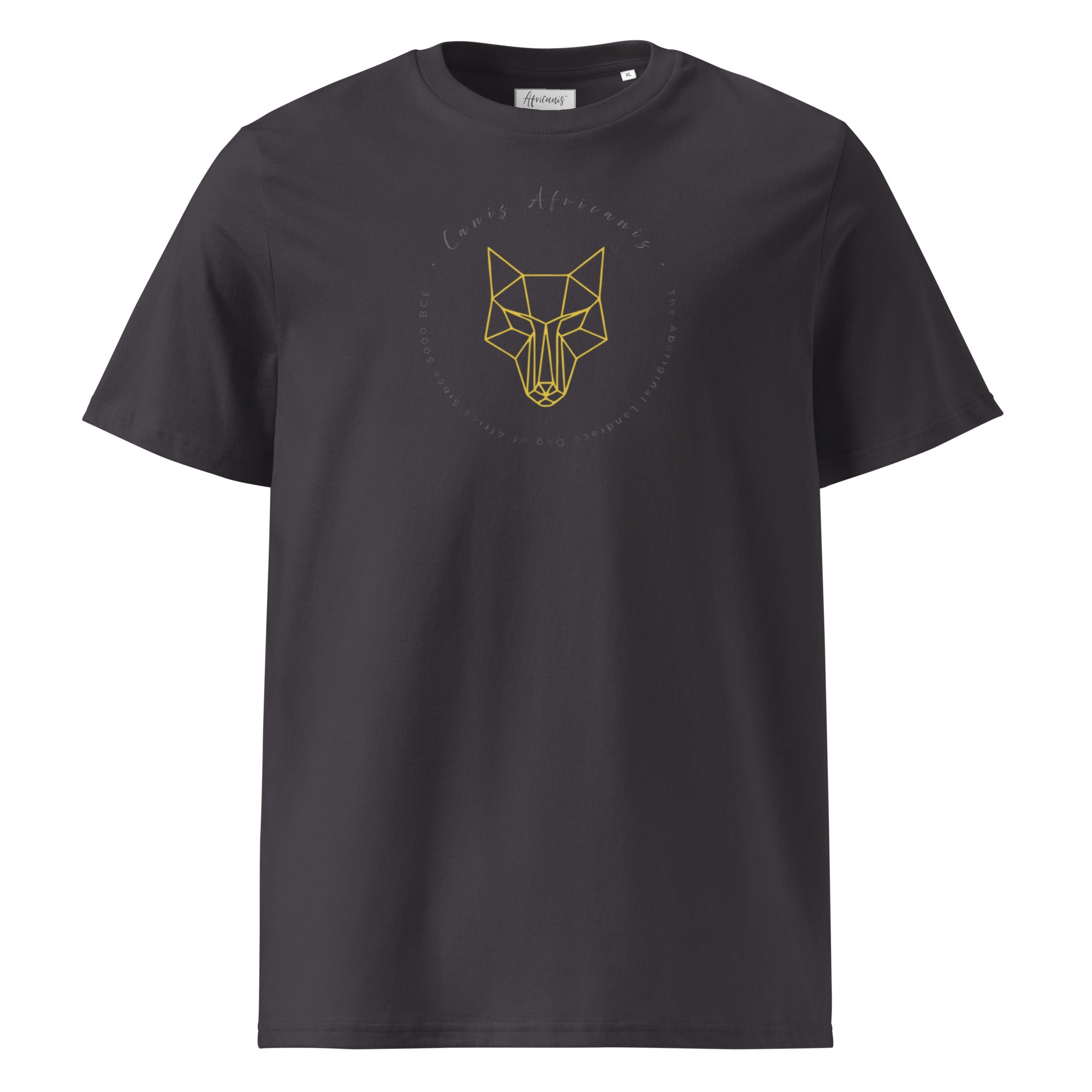 Africanis™ Unisex Bazaruto Anthracite Organic T-Shirt Front
