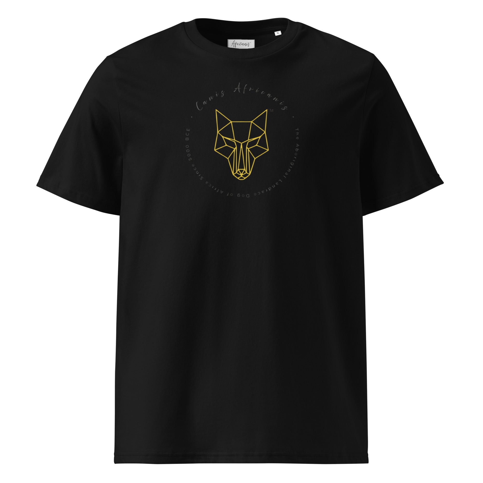 Africanis™ Unisex Bazaruto Black Organic T-Shirt Front
