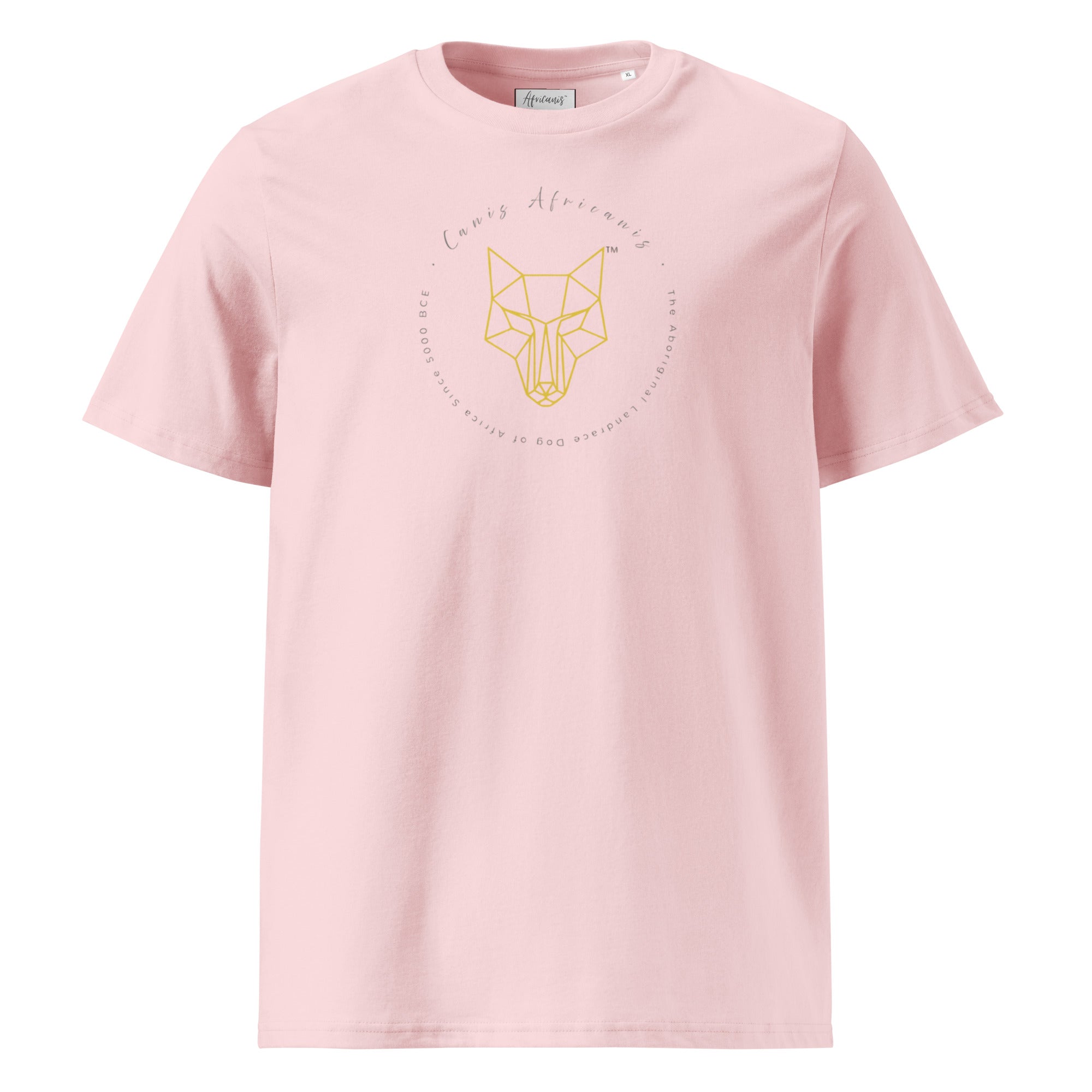 Africanis™ Unisex Bazaruto Cotton Pink Organic T-Shirt Front