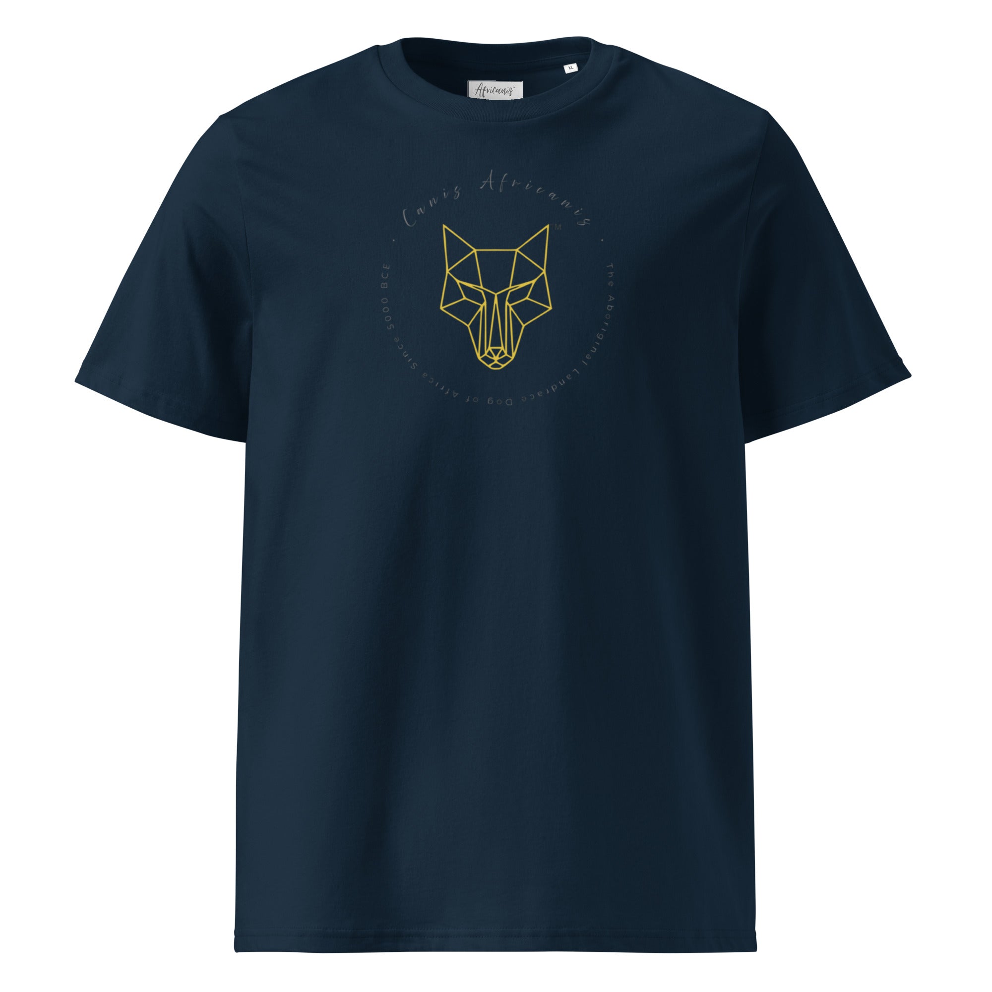 Africanis™ Unisex Bazaruto French Navy Organic T-Shirt Front